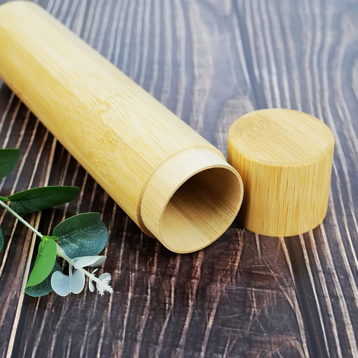 Small Bamboo Scattering Urn Tube for Human Ashes, 9’’X2’’ ECO & Biodegradable Fr