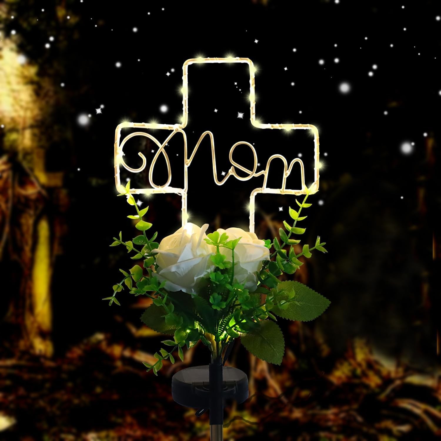 Grave Decorations for Cemetery Mom, Memorial Sympathy Gifts for Mom Cemetery Dec