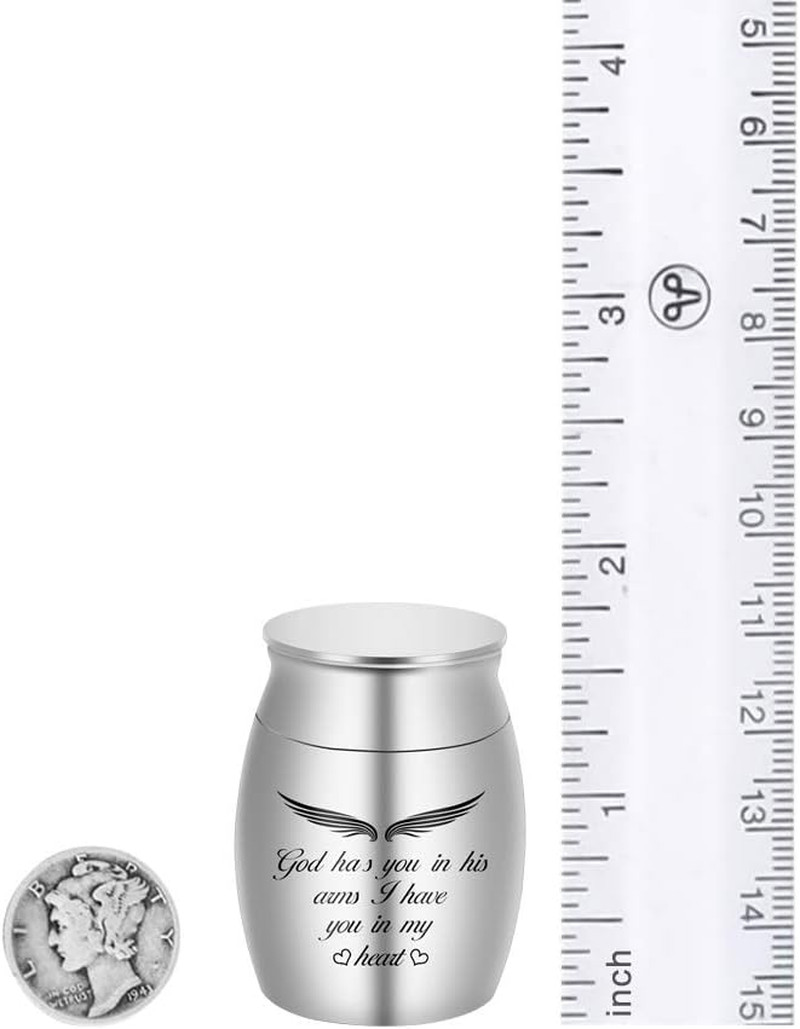 God Has You in His Arms, I Have You in My Heart – Small Keepsake Urn for Ashes,