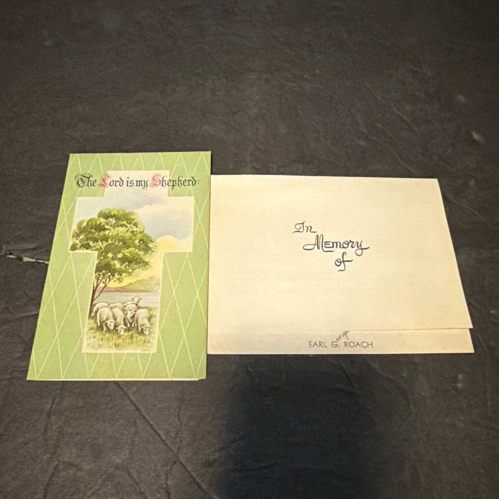 Vintage 1965 Funeral Memorial Cards Lot Delia Morrison,Earl G.Roach Ephemera #V3
