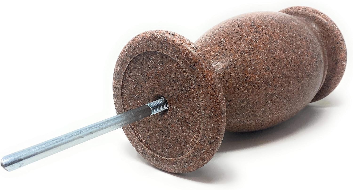 North American Pink Granite Vase – Ground Spike Included
