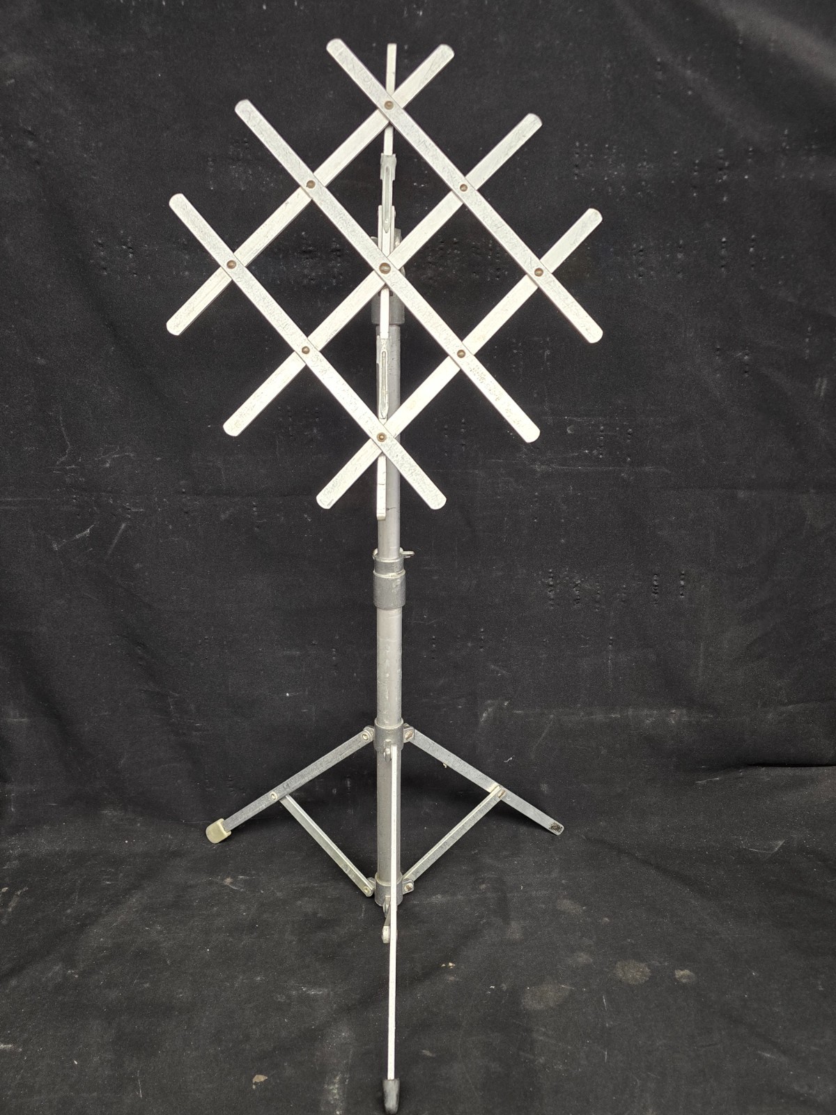 Vintage Aluminum Funeral Home Flower Rack Display / Adjustable Height 17″ – 29″