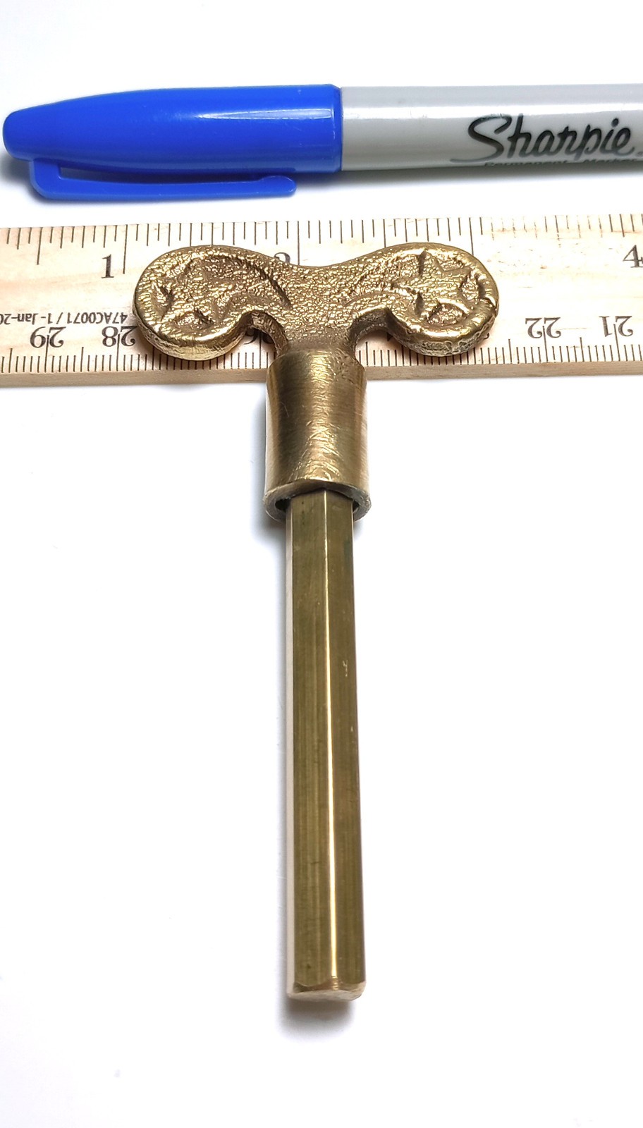 Brass Pocket Casket Key / Coffin Key