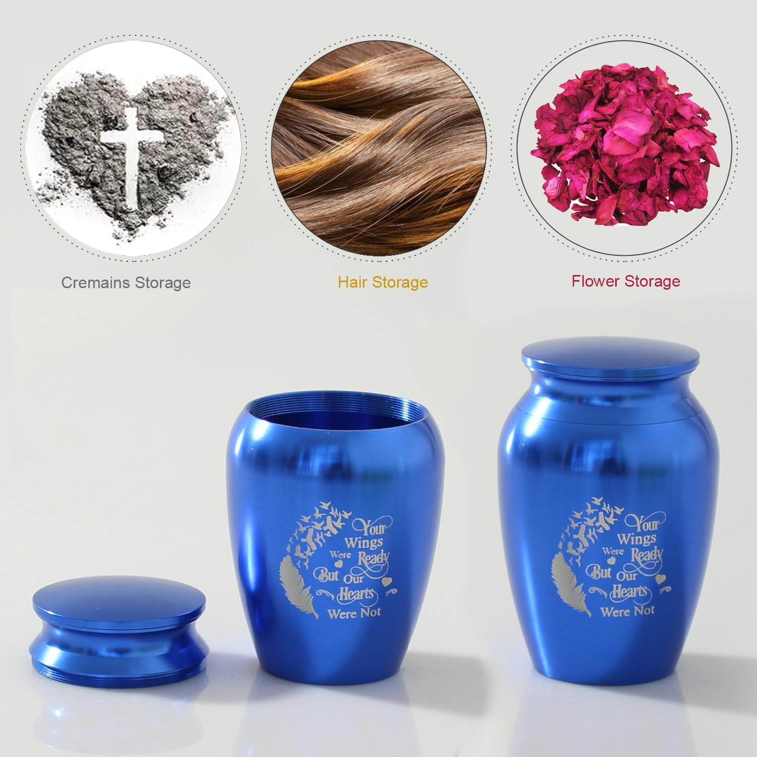 Memorial Picture Frame and Small Urn Set,Mini Cremation Keepsake Urn for Loss of