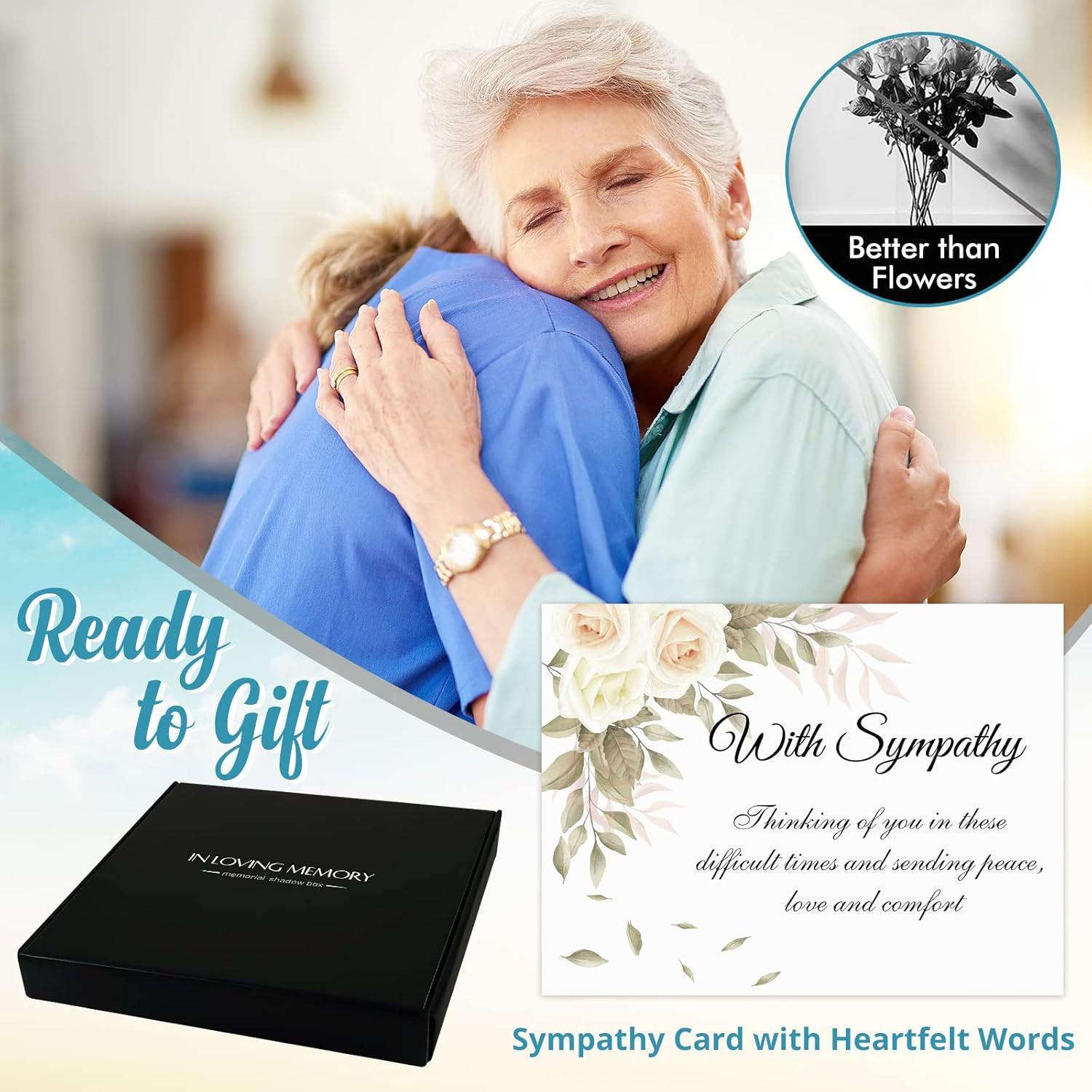 Memorial Gifts LED Shadow Box – Sympathy Gifts for Loss of Mother, Father & Love