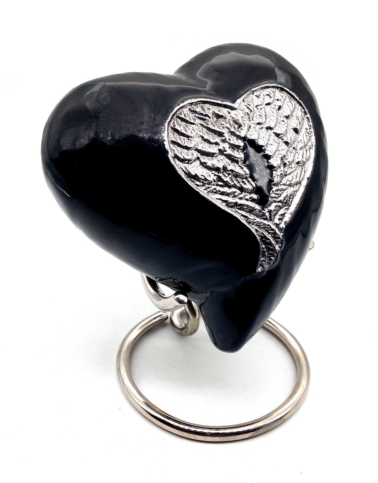 Heart Cremation Urn for Human Ashes Adult | Funeral Decorative Angel Wings