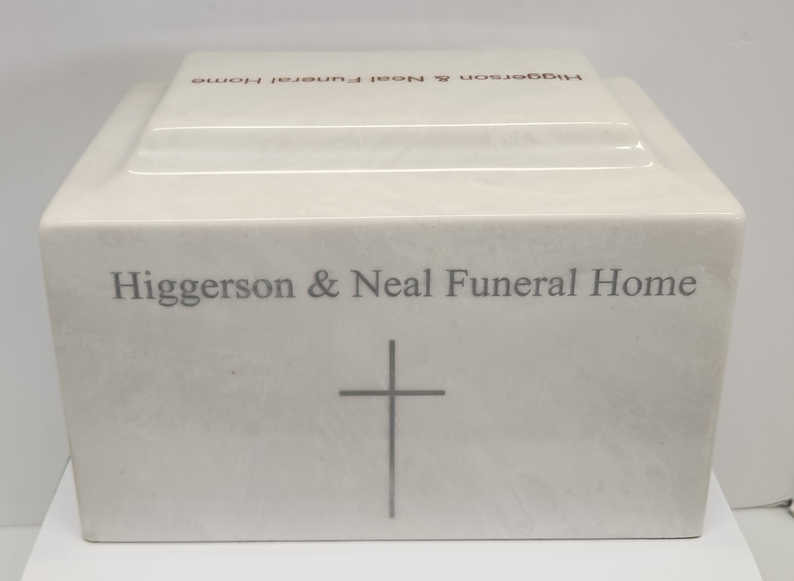Vtg MacKenzie Marble Urn Casket Vault Salesman Sample Funeral Home Advertising