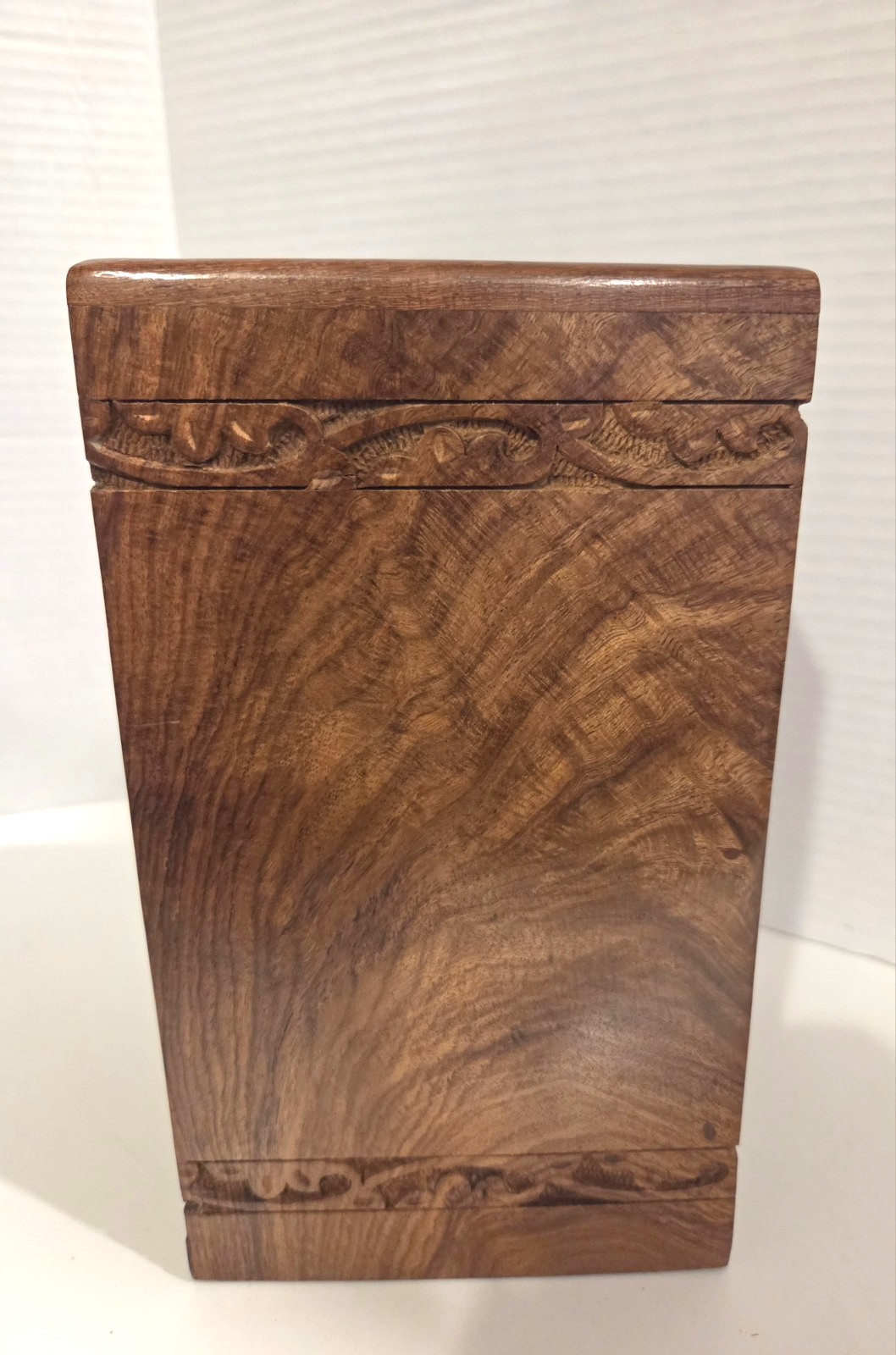 Cremation Urn Hand Carved Rosewood Tree Of Life Design 8.5″ X 4.78″ Adult/Lg Pet
