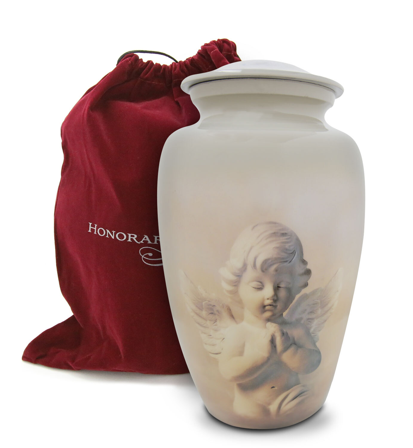 Honorary Memorials Angel’s Blessing Cremation Urn for Human Ashes – Bag Included