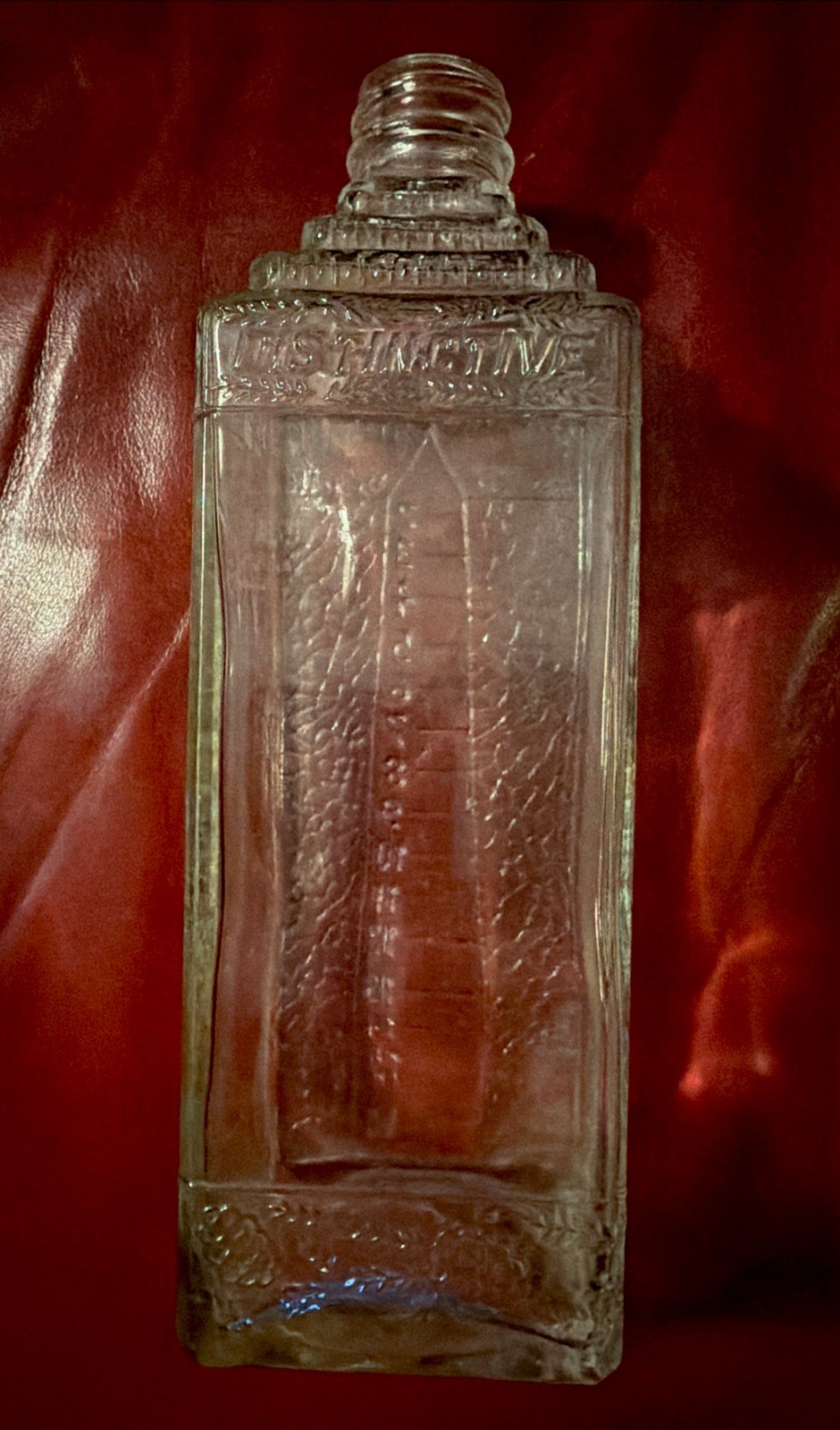 Vintage Embalming Fluid Glass Bottle 16 oz Esco Made in the USA