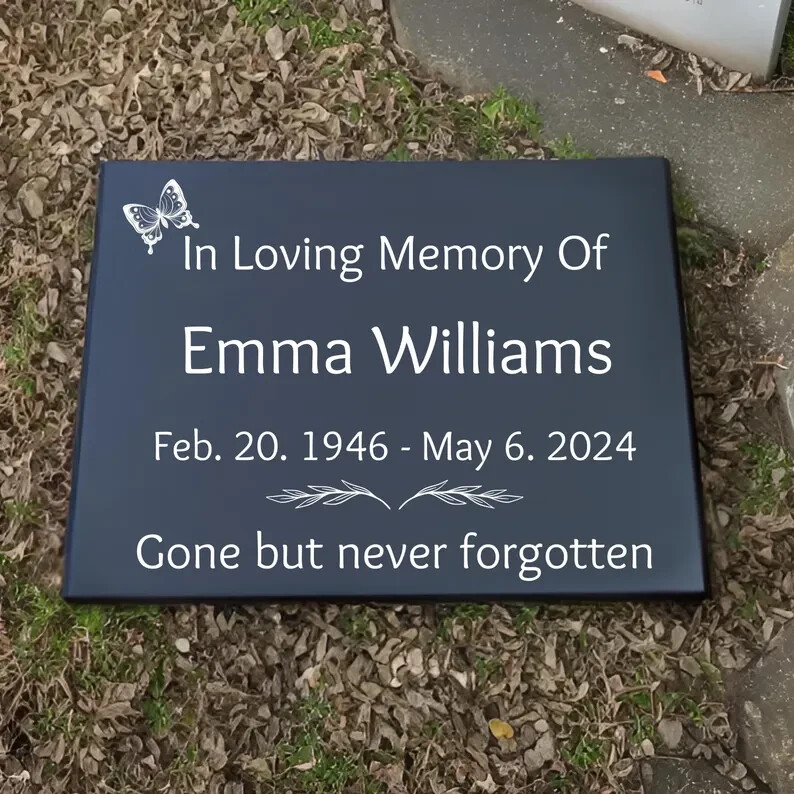 Custom Granite Memorial Stone Engrave Headstone for Cemetery Grave or Home 12×12