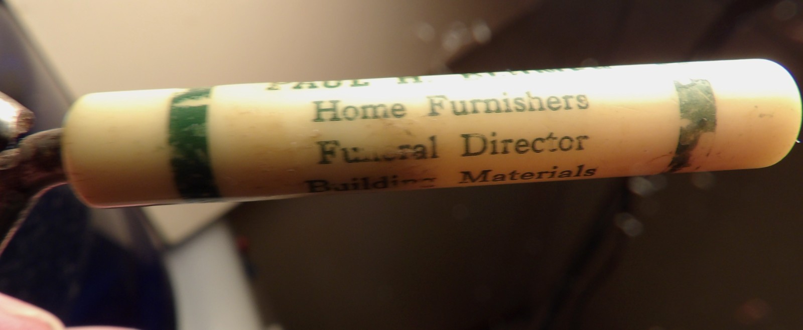 1930’s BERGER MISSOURI PHONE 52 BLUMER FUNERAL HOME BEER BOTTLE OPENER