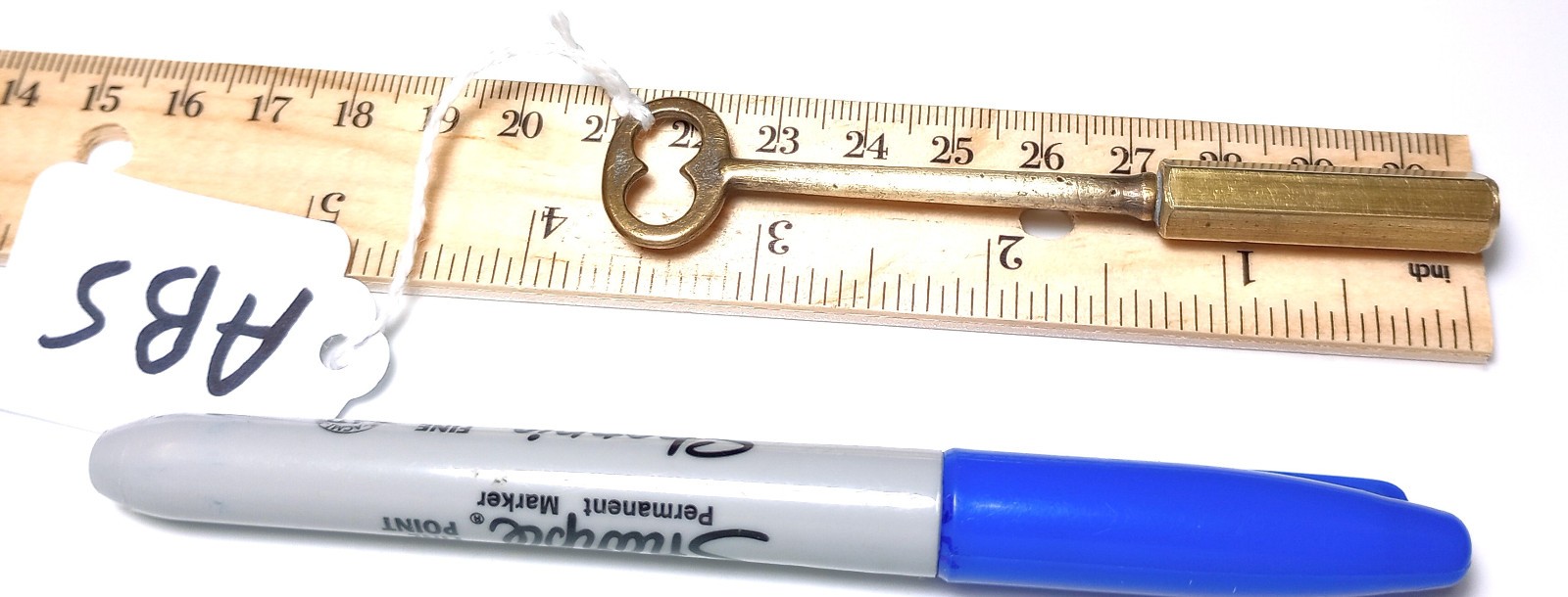 Brass Pocket Skeleton Casket Key / Coffin Key
