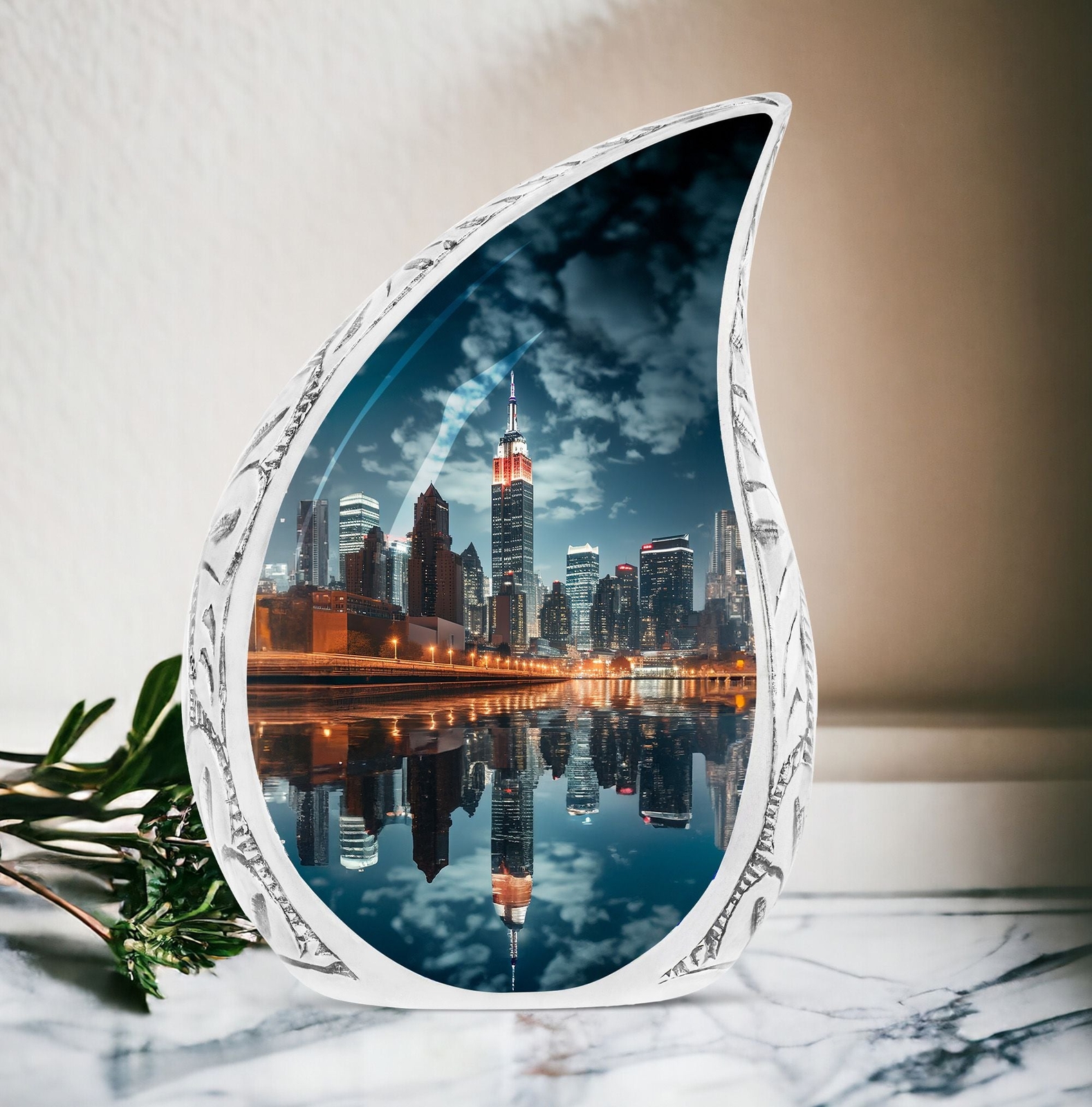 New York City Night View – Elegant and Peaceful Urns For Human Ashes