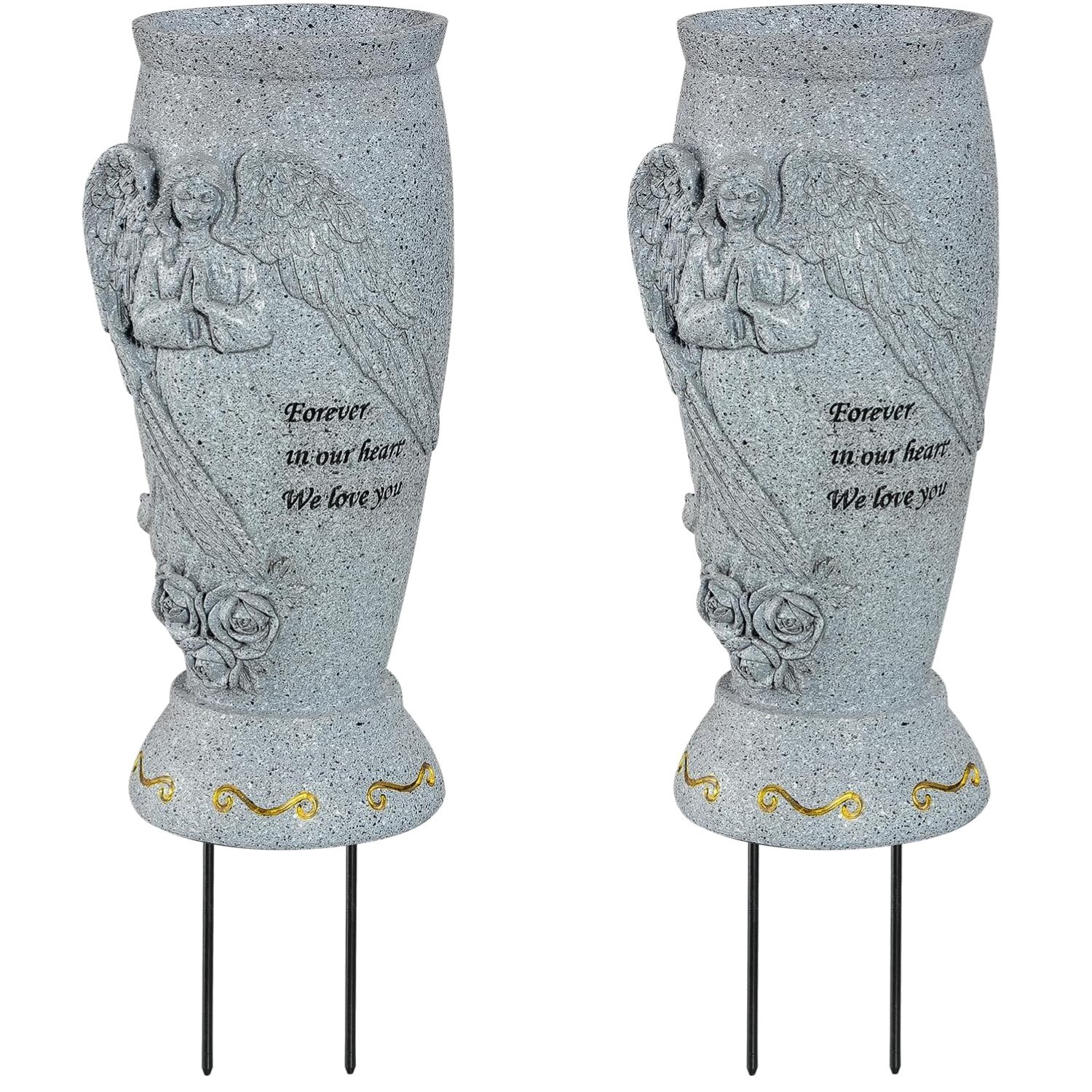 Memorial Angel Vases for Artificial Flowers