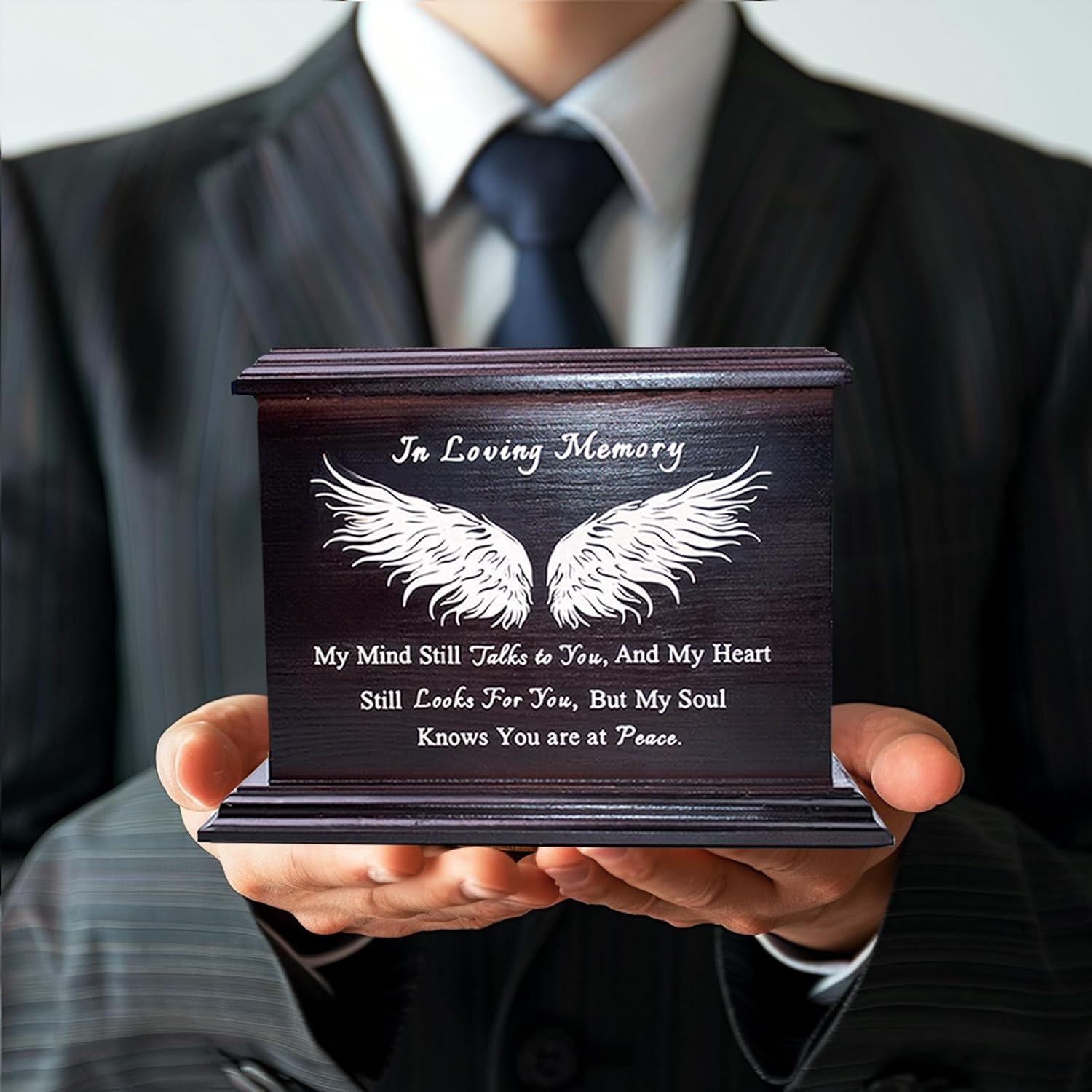 Wooden Urns for Ashes – Decorative Urns for Men Women – Adult Ashes Funeral Urns