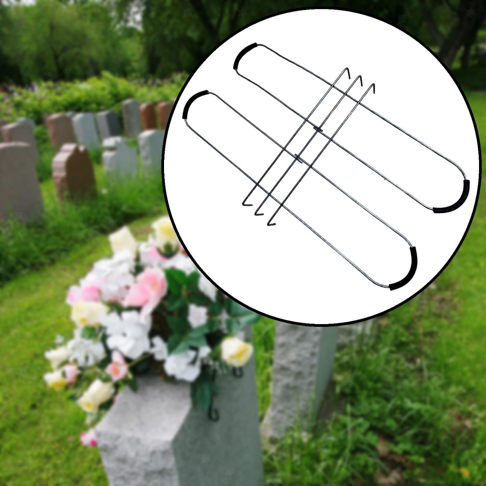 Headstone Flower Saddle Metal Gravestone Saddle for Cemetery Farmhouse Patio
