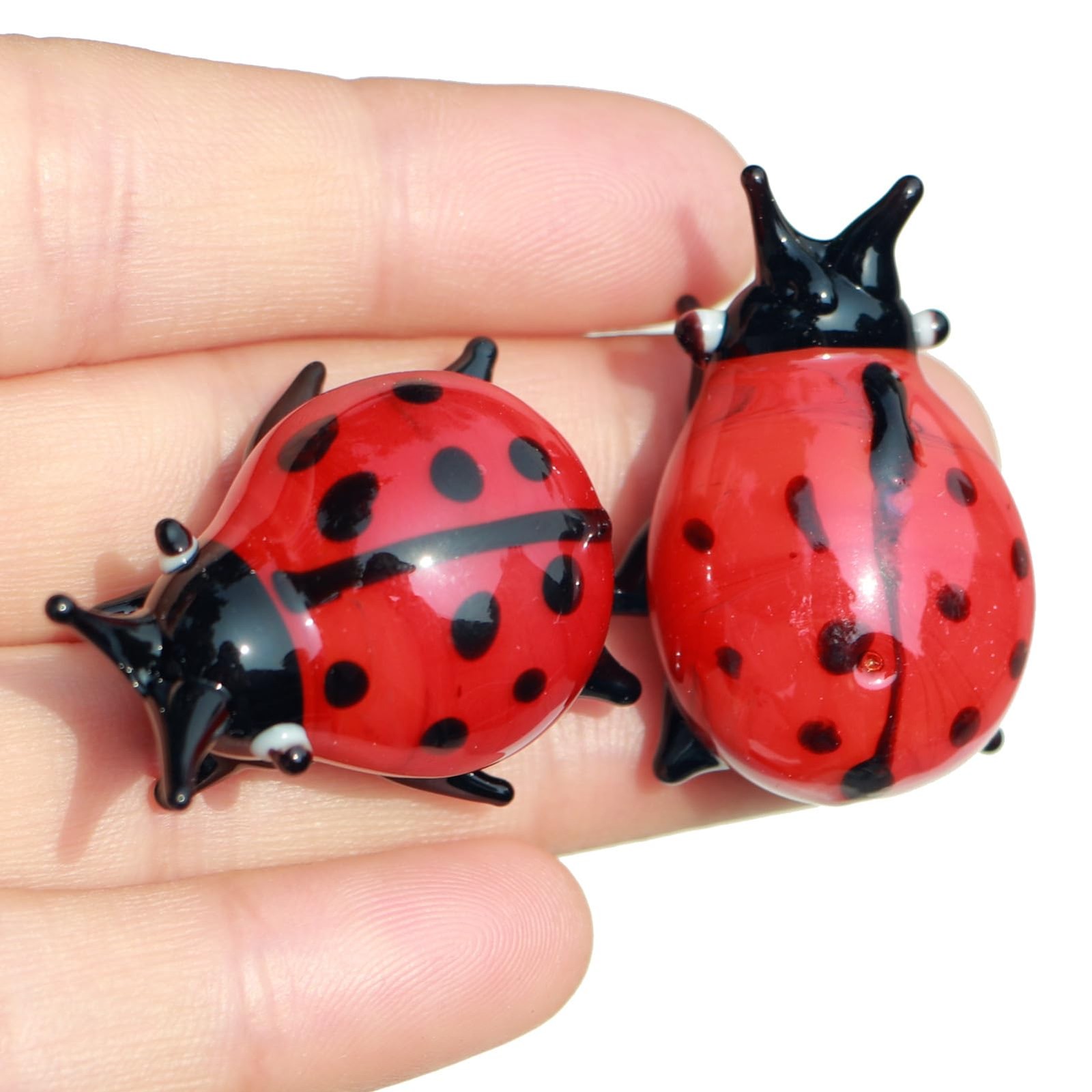 Crystal Insect Glass Ladybird Outdoor Decor Garden Stakes Hand-Blown Artifici…