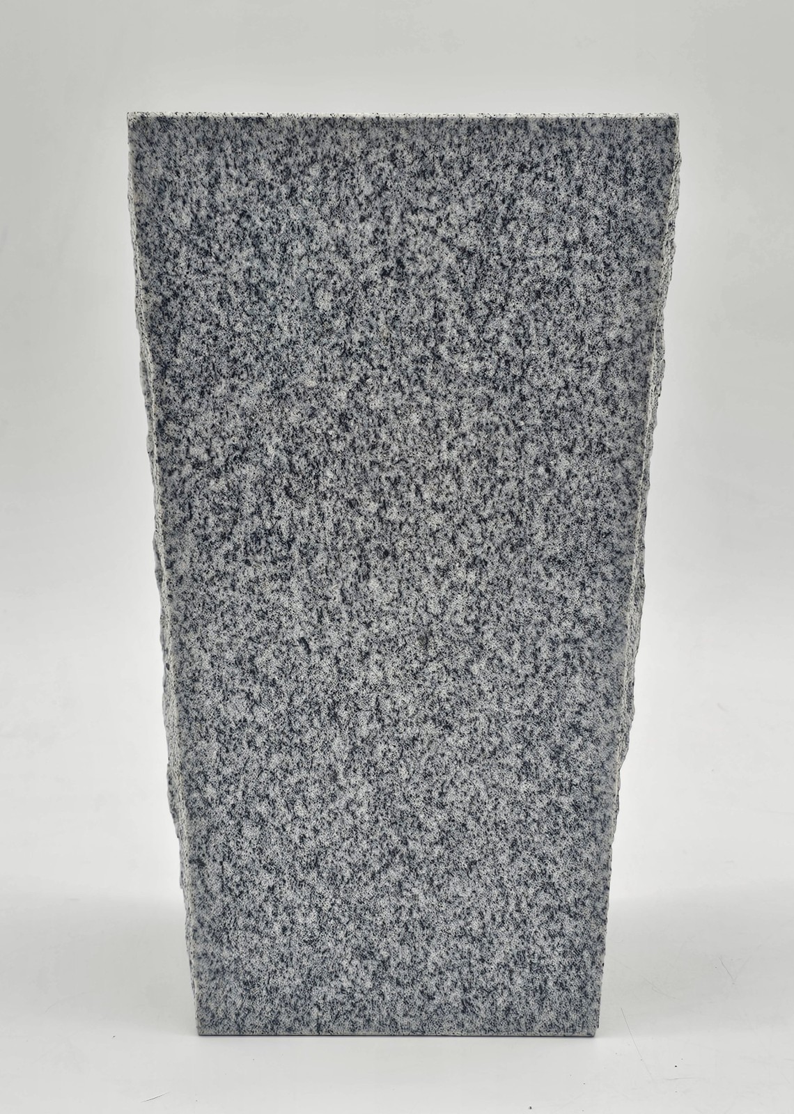 Granite Memorial Vase Tapered Gray Shiney Speckled Edged Cemetery 9″×5.25″×4″