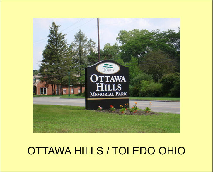 2 SIDE BY SIDE Burial Plots at Ottawa Hills Memorial Park, Toledo, Oh