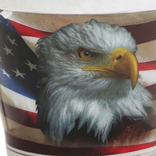 Set of 4 Small Urns for Human Ashes | American Flag Mini Urns | Patriotic Gift B