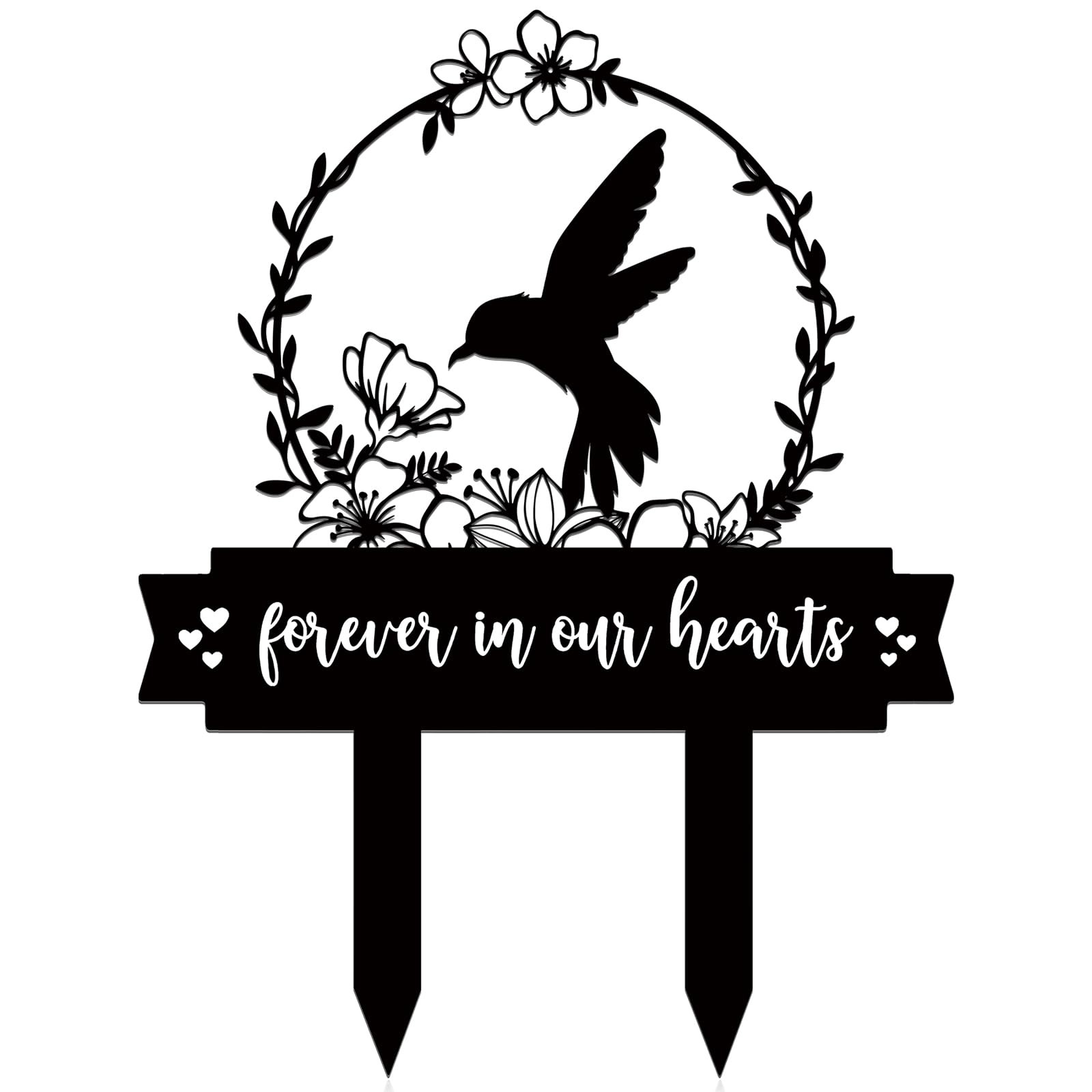 Geelin Memorial Stakes Cemetery Decorations for Grave Hummingbird Grave Marke…