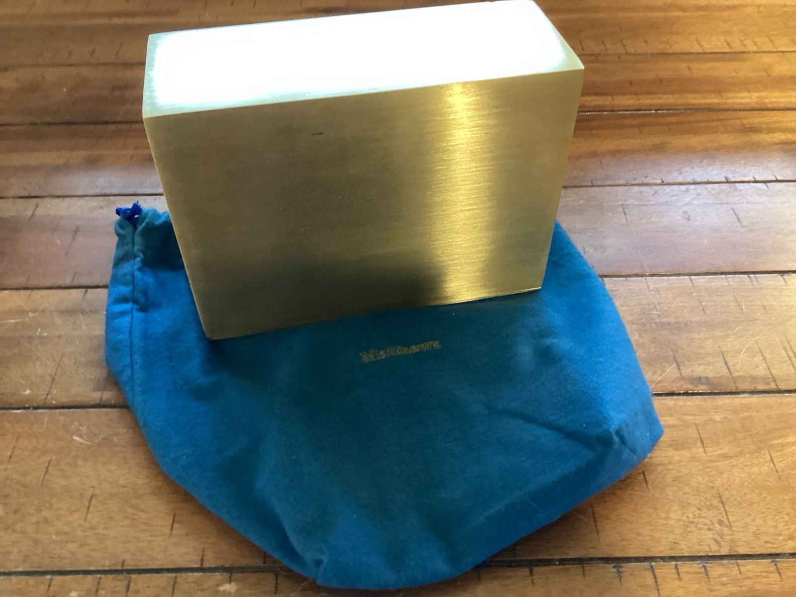 Matthews Golden Brass Metal Memorial Funeral Cremation Urn Adult Human Ash 9”
