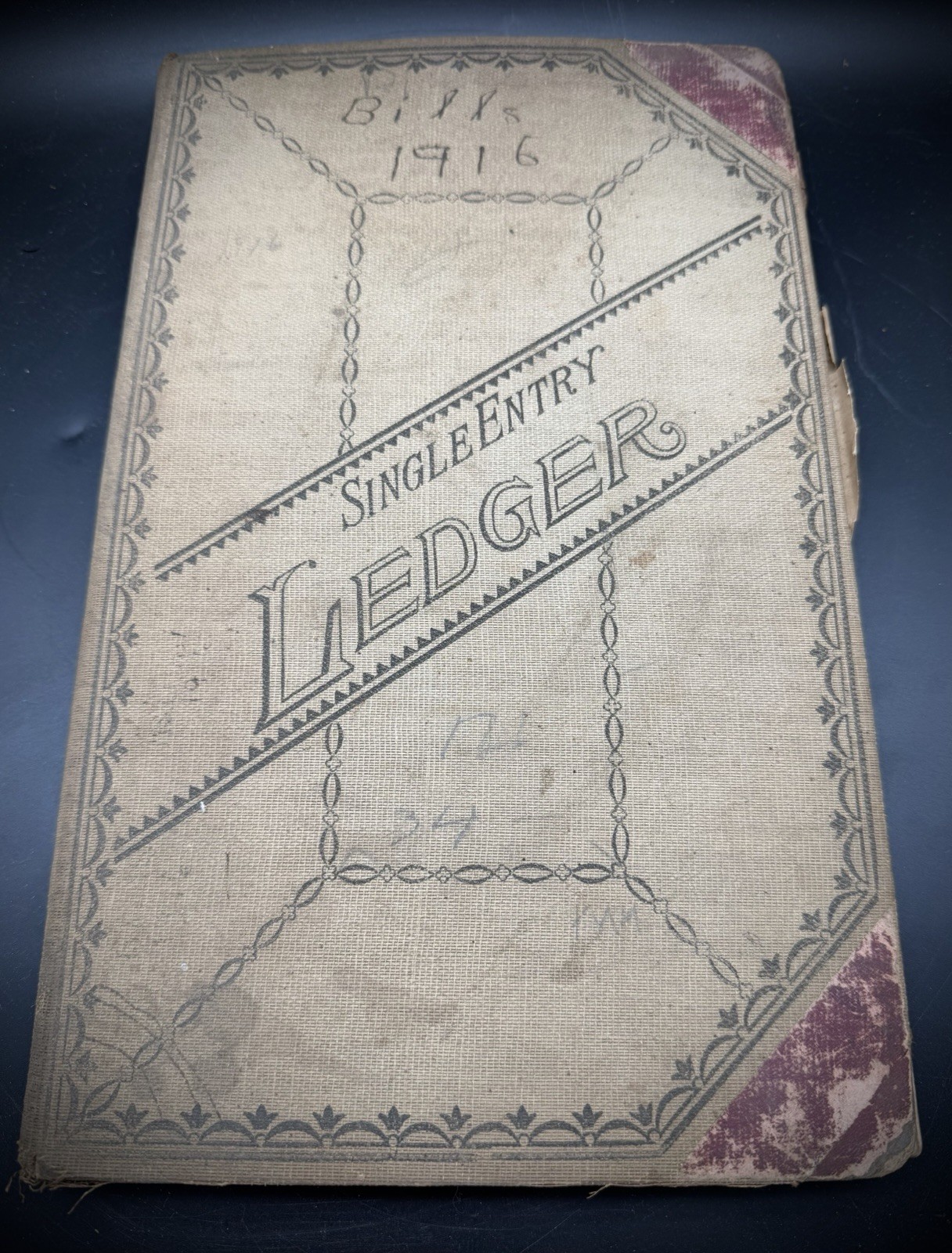 Vintage 1910s Funeral Home Handwritten Ledger Undertaker Coca-Cola PA Ephemera