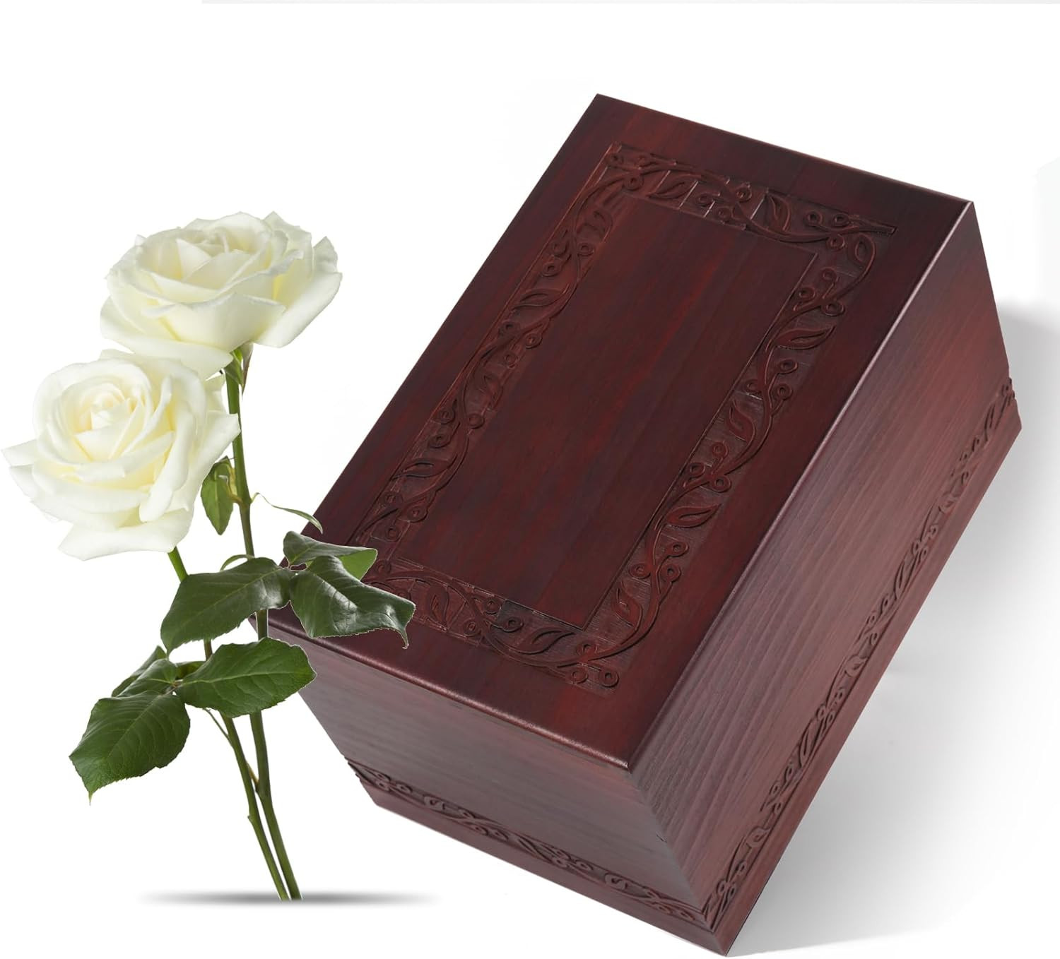 Wooden Urns for Human Ashes Adult Male Female, up to 250 Cubic Inches，Wood Crema