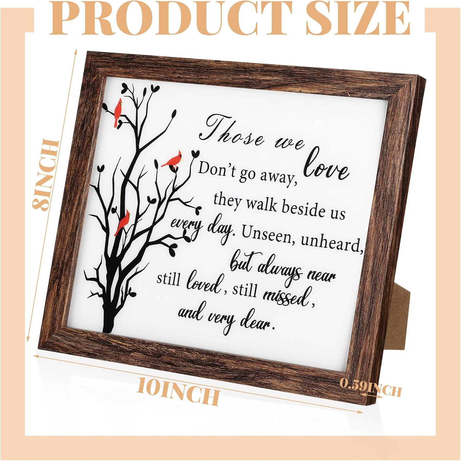 Gerrii Sympathy Gifts Red Cardinal Memorial Bereavement LED Memorial Gifts