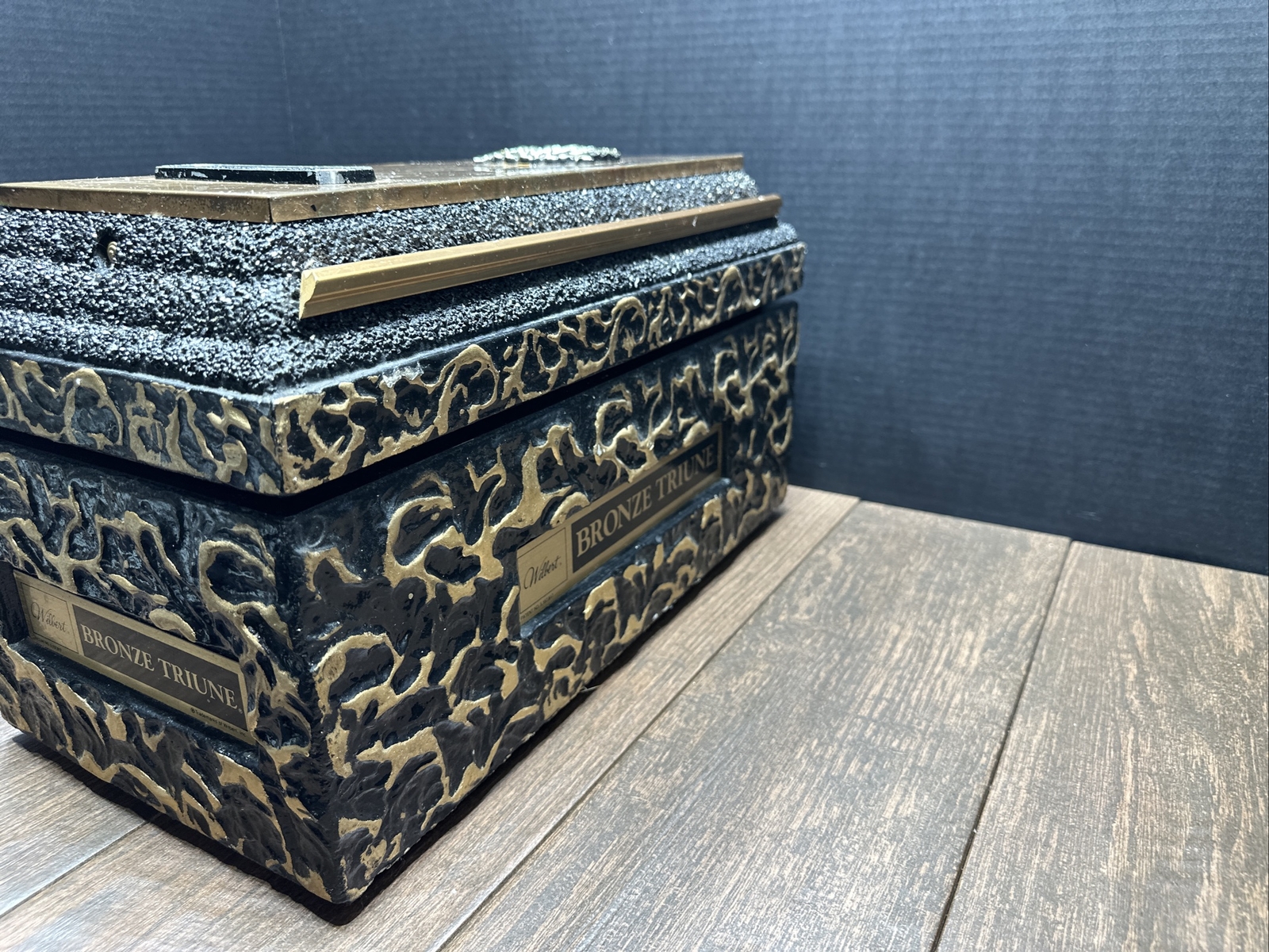 Vintage Wilbert Bronze Triune Salesman Sample Concrete Casket Burial Vault
