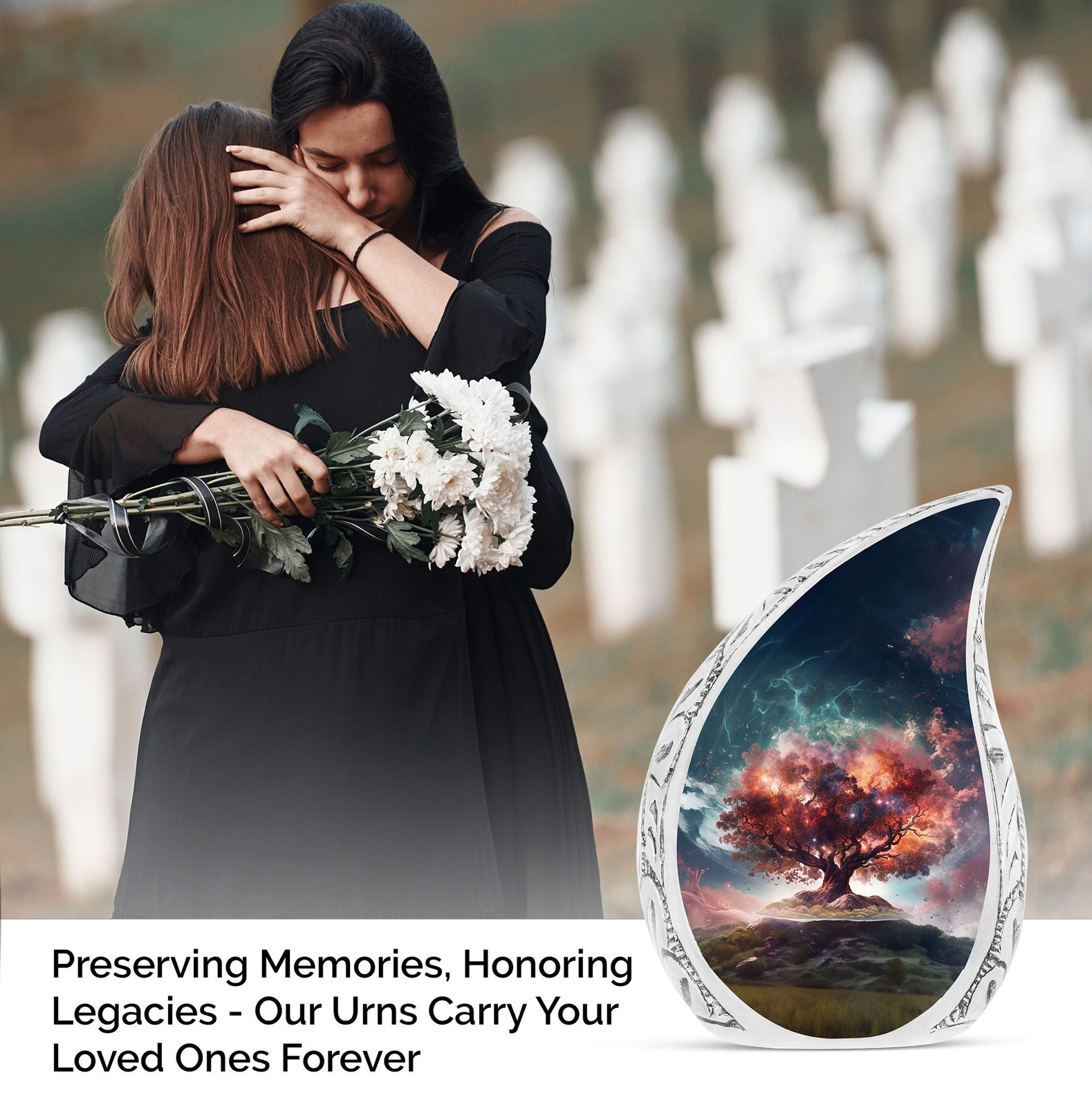 Experience Celestial Symphony: Perfect Memorials with Cremation Urns, a Touch of