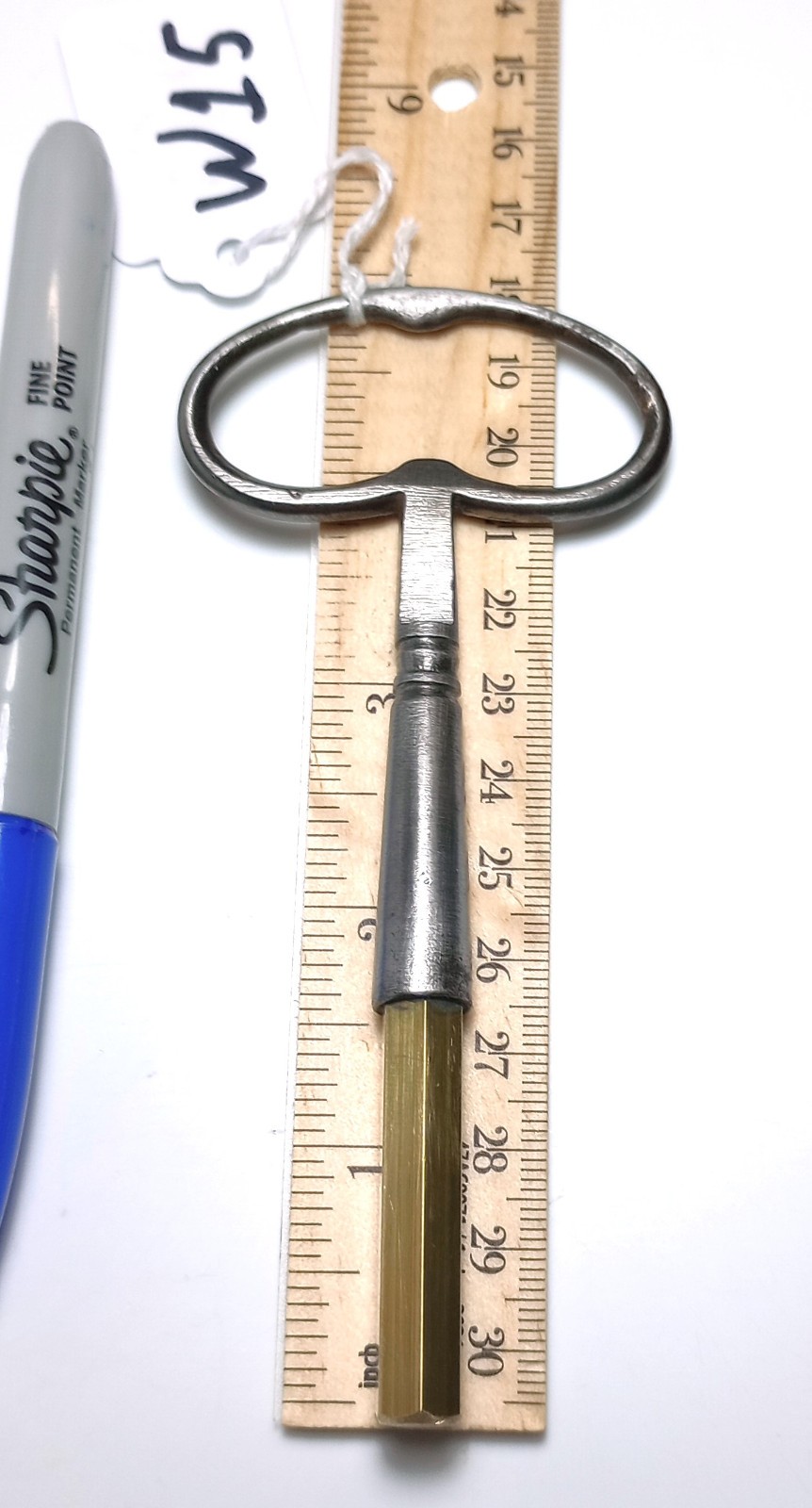 Steel and Brass Winding Casket Key / Coffin Key