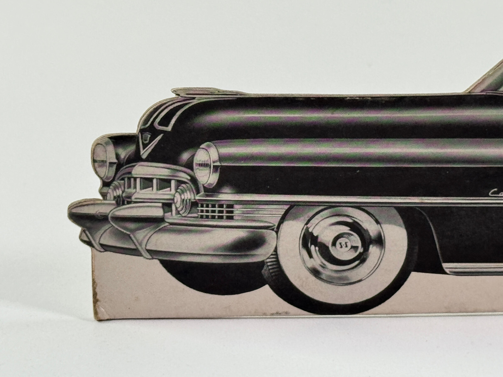 RARE vtg Cadillac Funeral Hearse Superline Victoria Die Cut Store Display SIgn