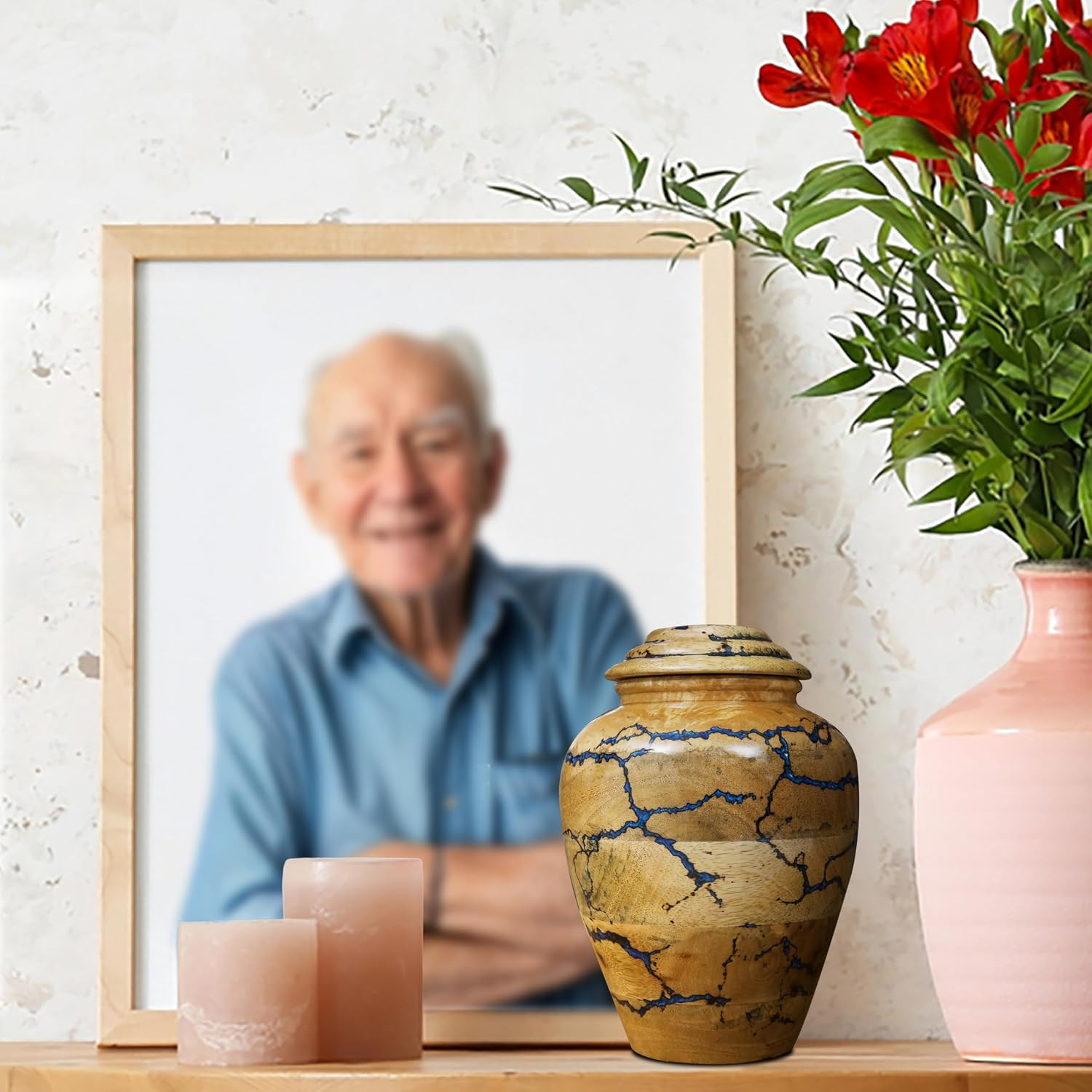Wooden Urns for Human Ashes Adult Female/Male – Wooden Cremation Memorial Keepsa