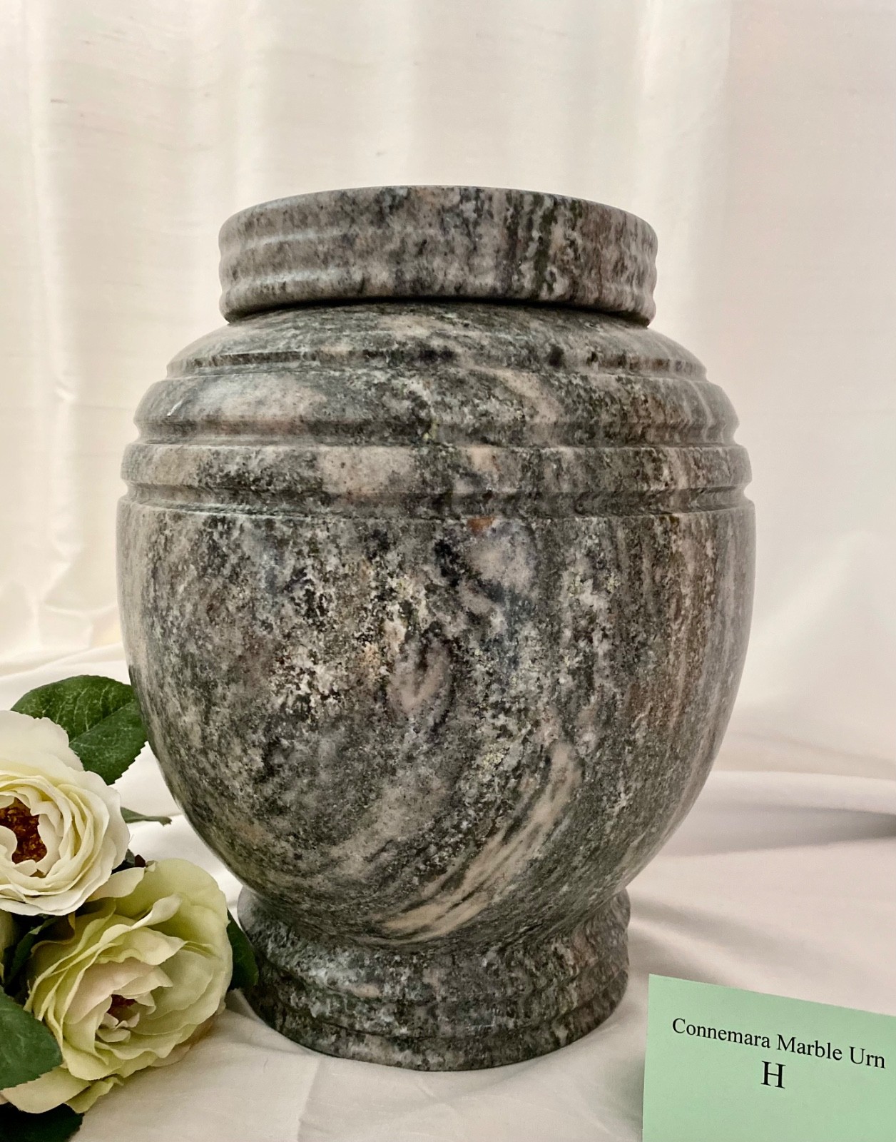 Solid Irish Connemara Marble Adult Full-size Cremation Urn One-of-a-Kind – H