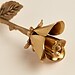 New, Solid Brass Bronze Threaded Rose Keepsake Funeral Cremation Urn For Ashes
