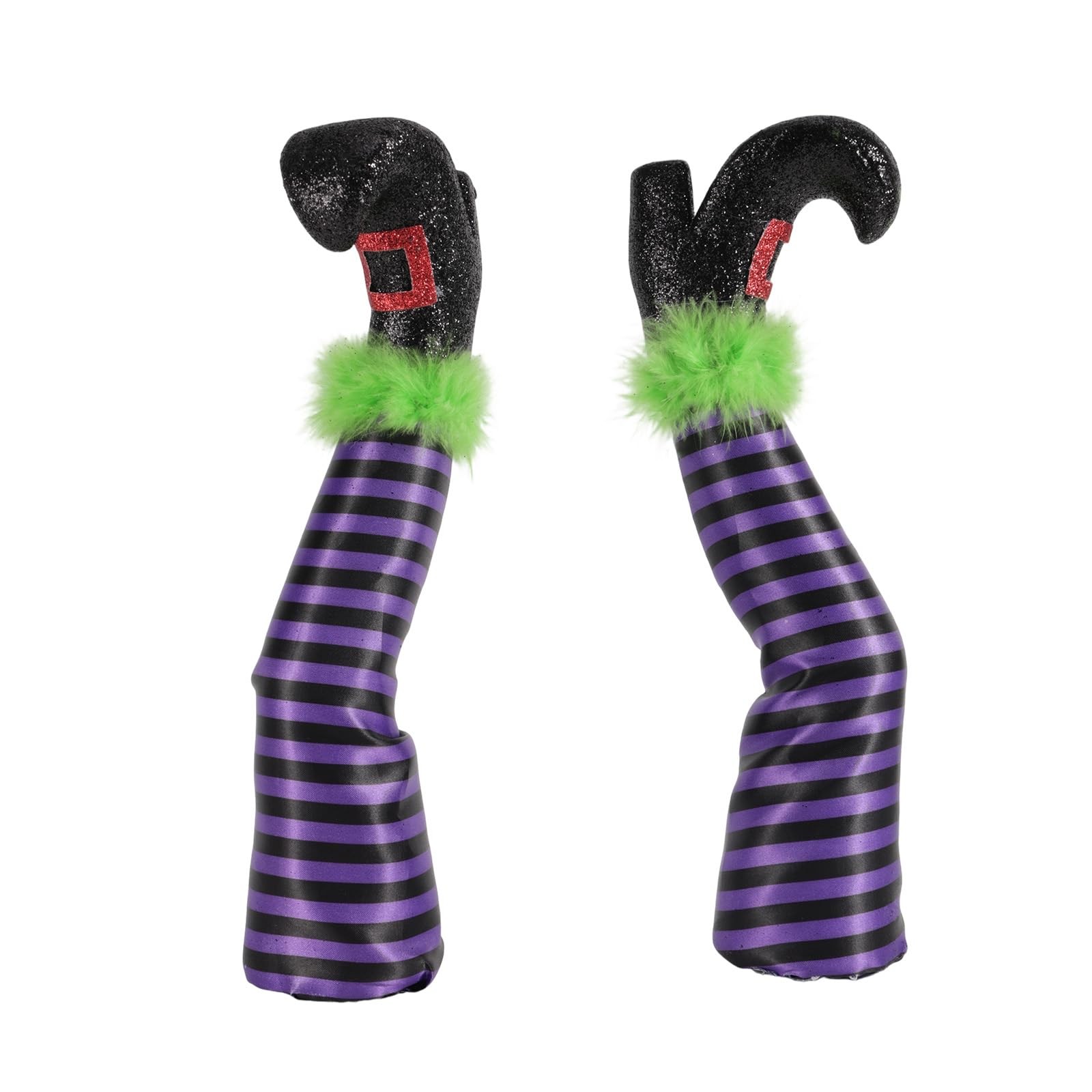 2 Pcs Halloween Witch Leg Decorations with 2 Rods, Upside Down 3D Witch Legs …