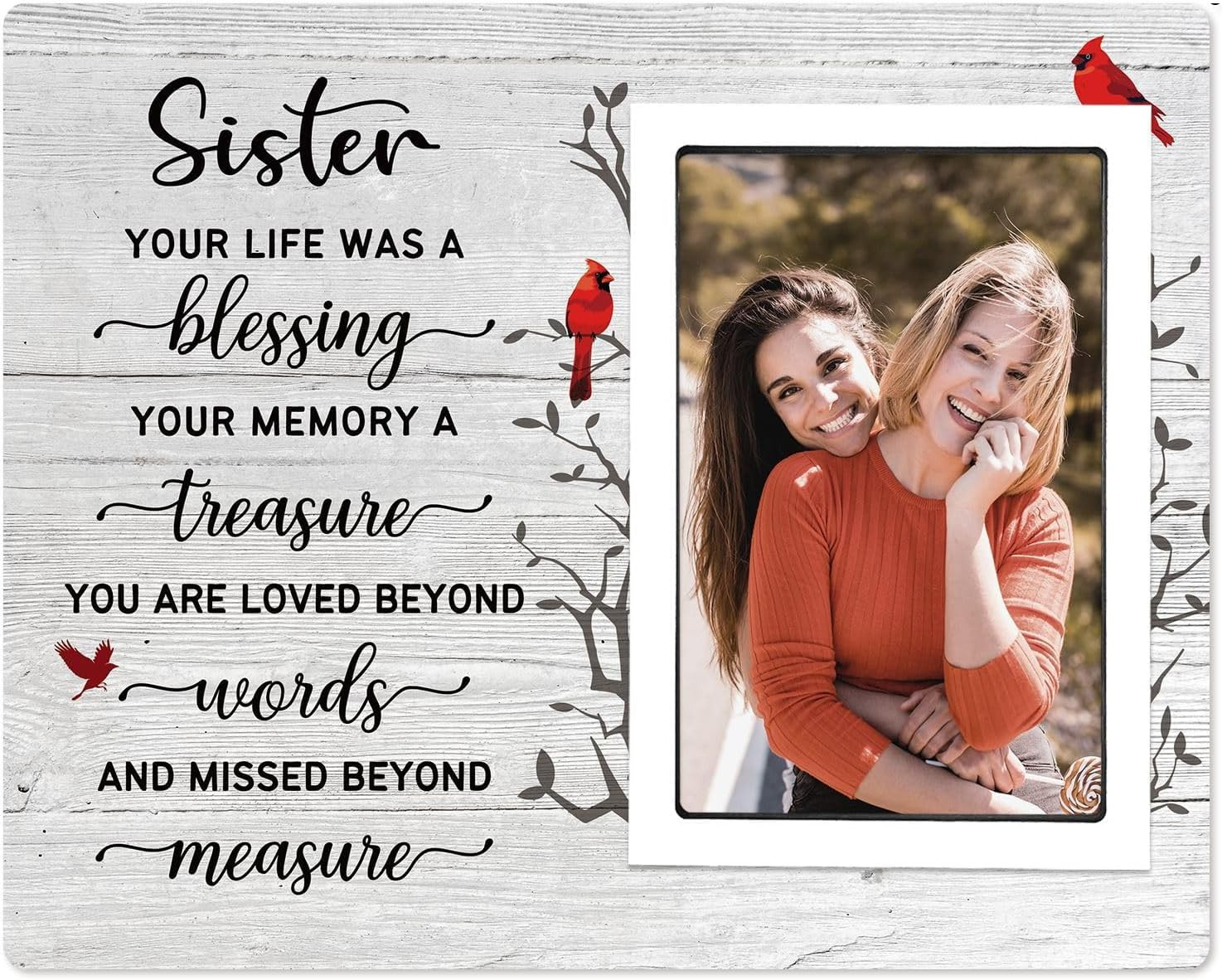 Memorial Gifts for Loss of Sister- Memorial Picture Frames – Sympathy Gifts for