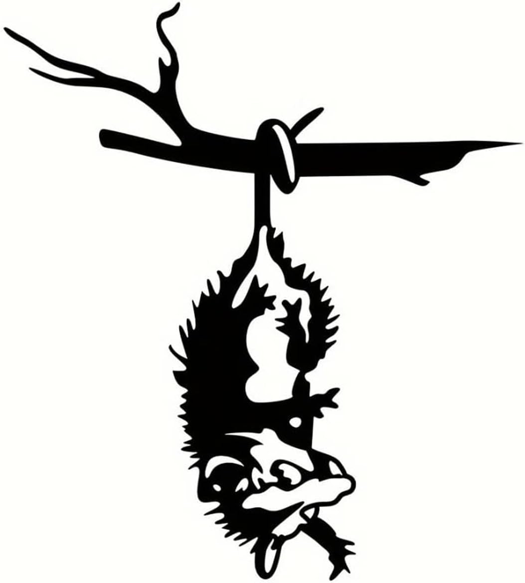 Metal Opossum Art Silhouette Tree Stake Lawn Ornament Yard Art Garden Tree De…