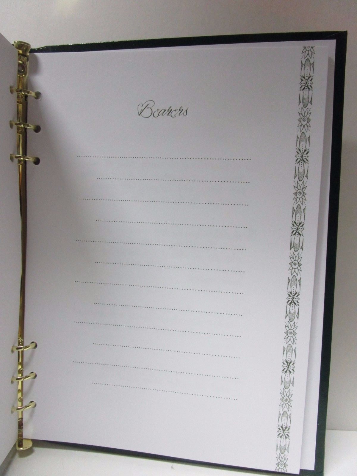 Funeral Memorial In Remembrance Green Register Guest Tribute Book