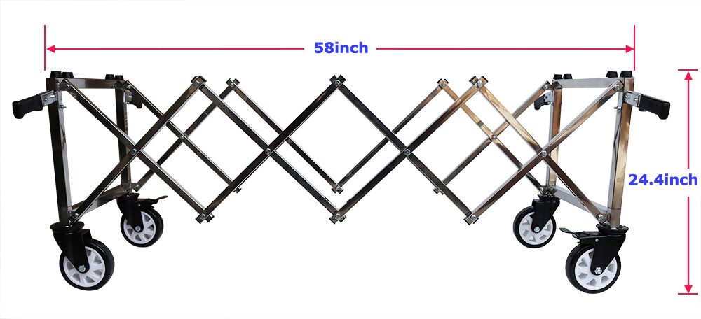 TECHTONGDA Funeral Church Stretcher Truck Sturdy Casket Stand Cart with 4 Handle