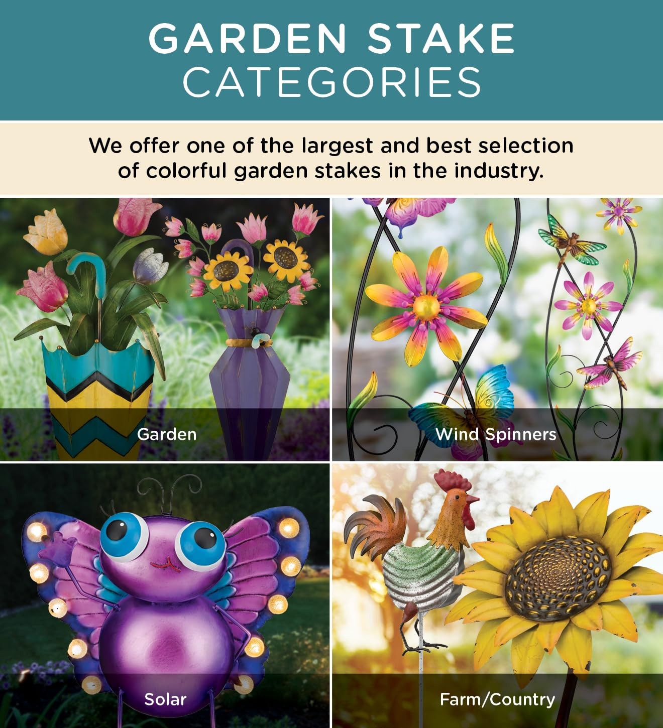 Butterfly Flower Metal Garden Stake – Decorative Handcrafted Outdoor Metal Sc…