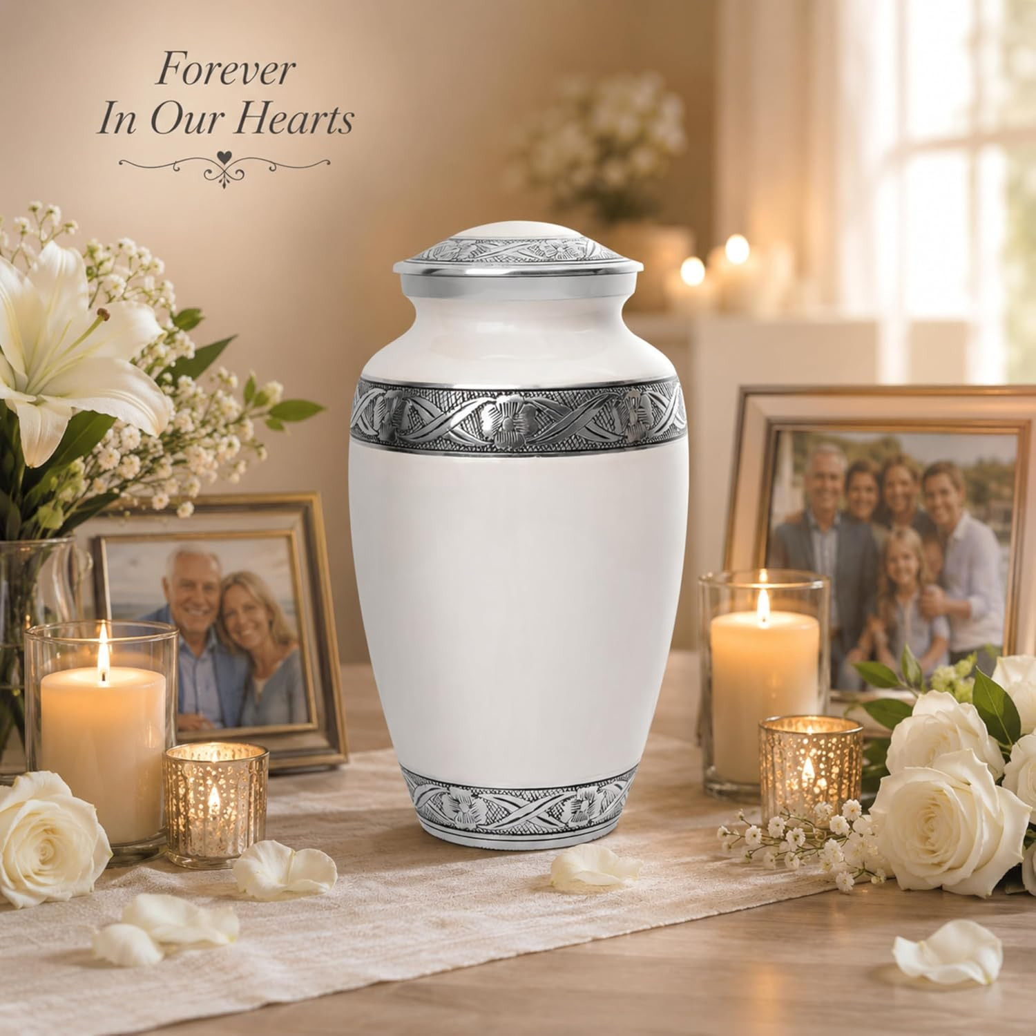 Urns for Human Ashes Adult Female and Male 200+ Cubic Inches, Decorative Burial