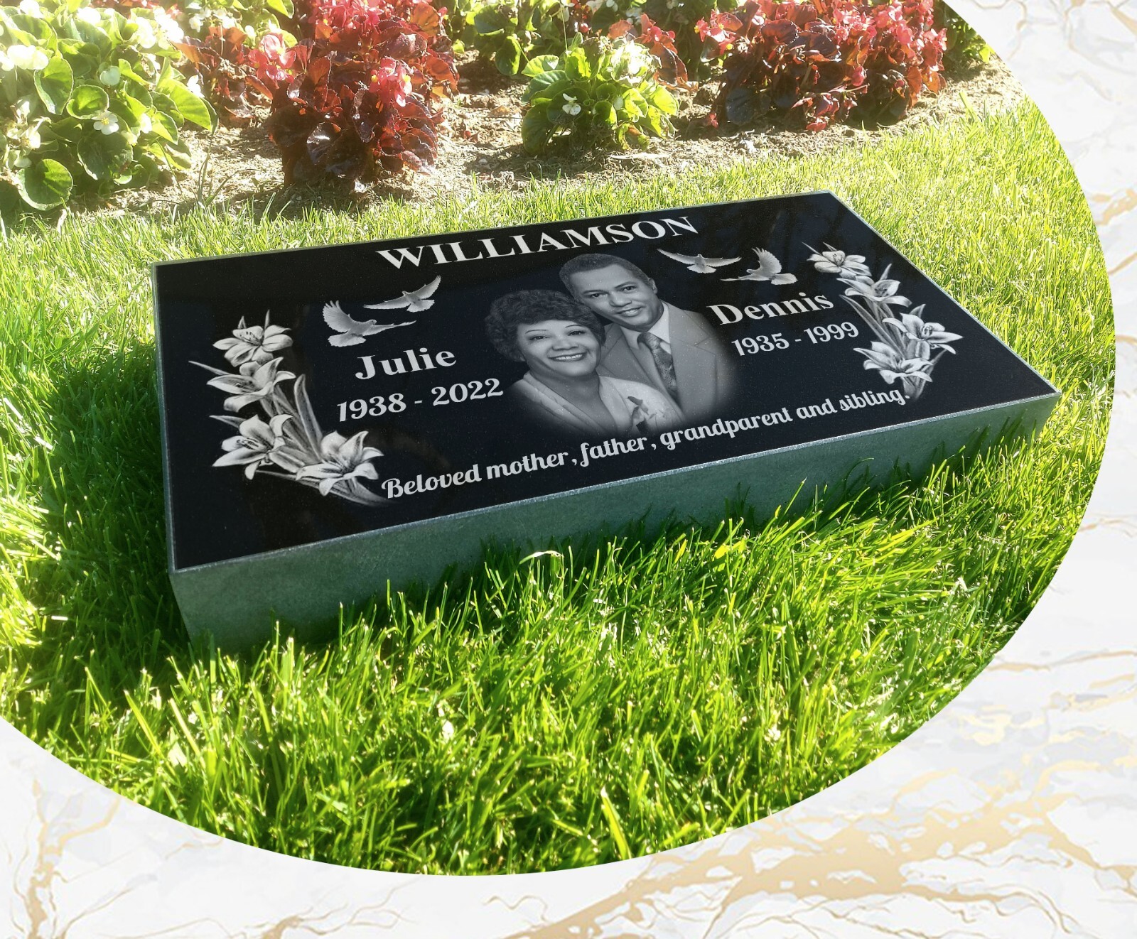 Personalized Memories: 24x12x4 Inch Deep-Engraved Granite Headstone