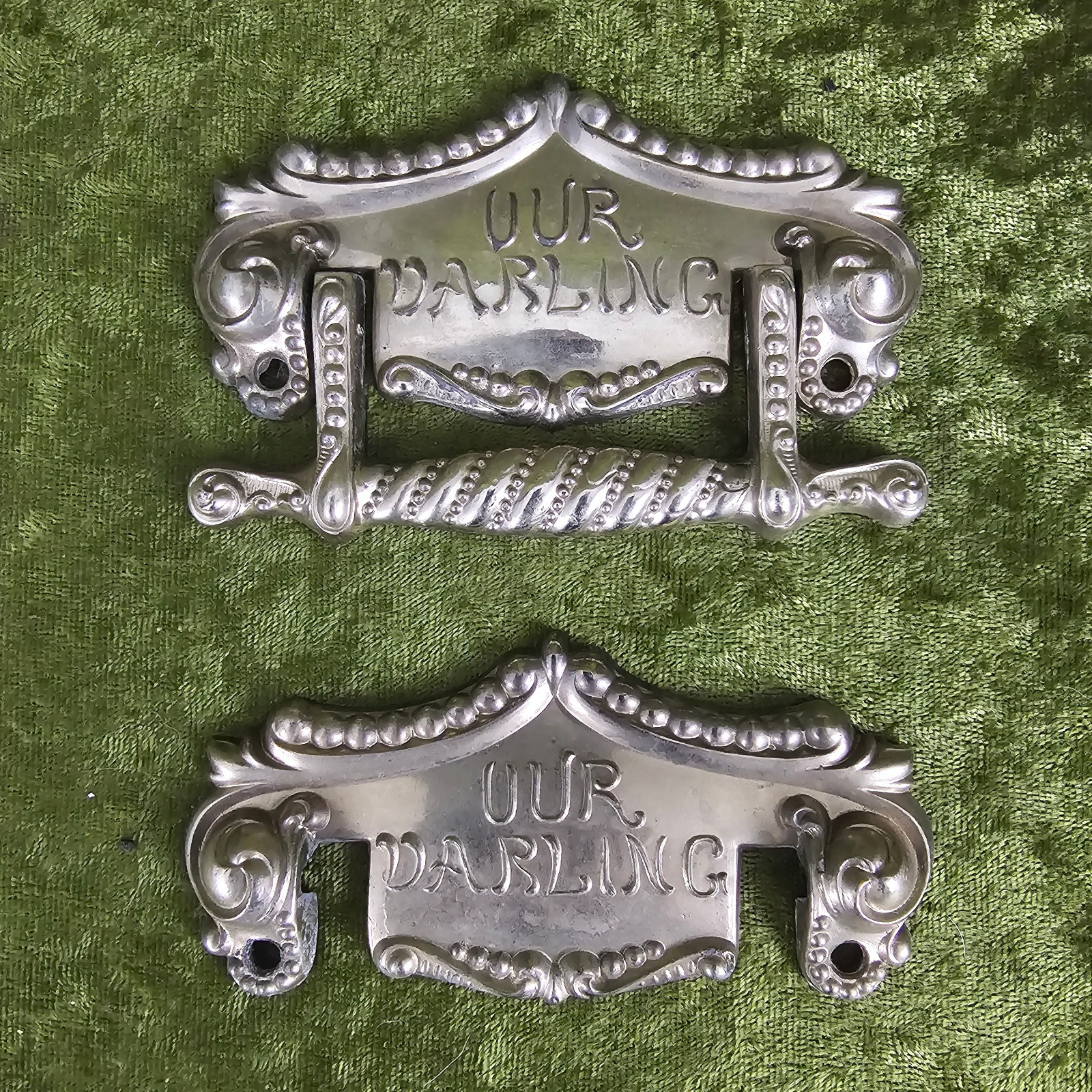 Our Darling Child Casket Handles funeral mortuary mourning Victorian