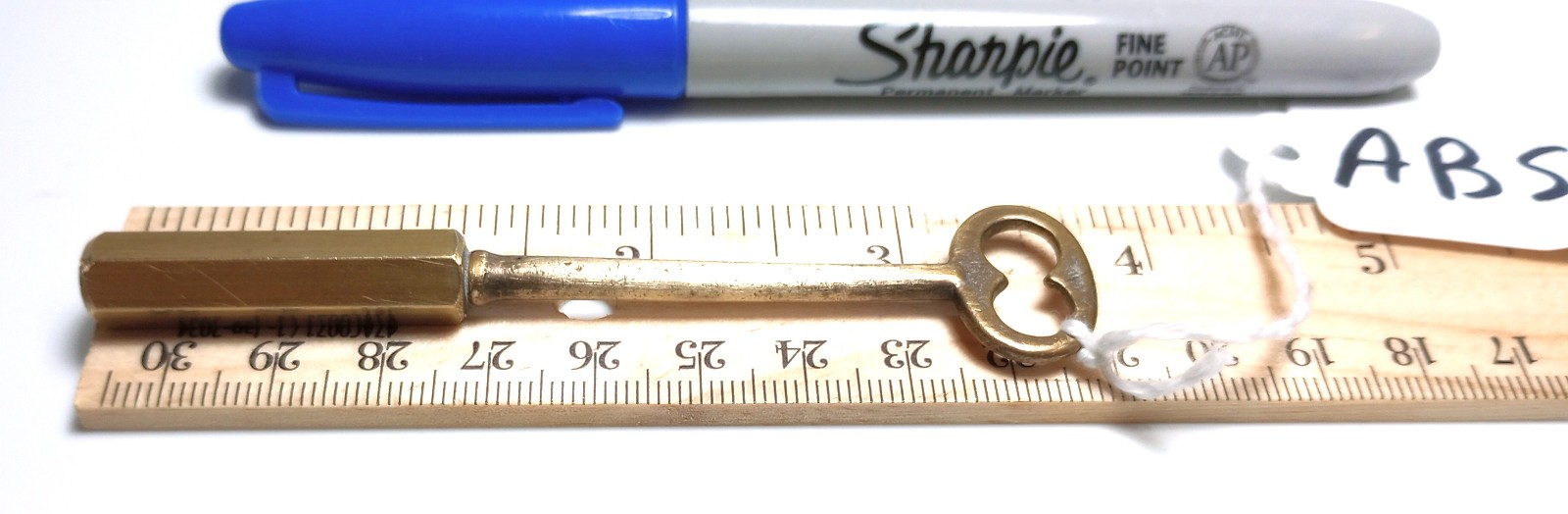 Brass Pocket Skeleton Casket Key / Coffin Key