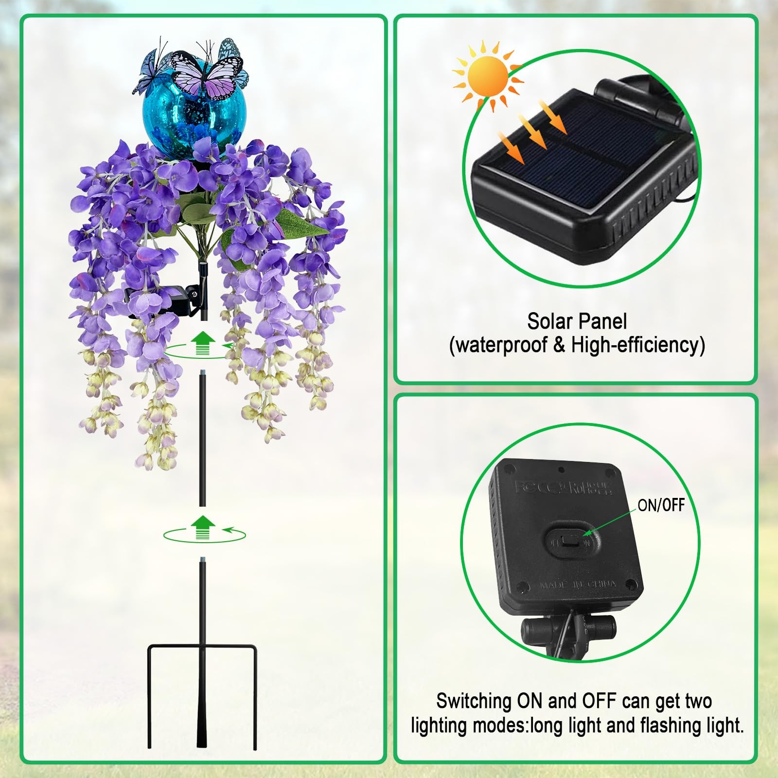 Colorful Solar Garden Lights for Pathways and Yards – Spring Decorations