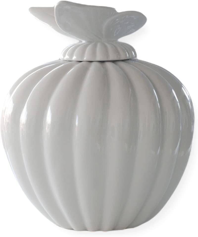 New Angel Wings Urn for Human Ashes Handcrafted White Ceramic