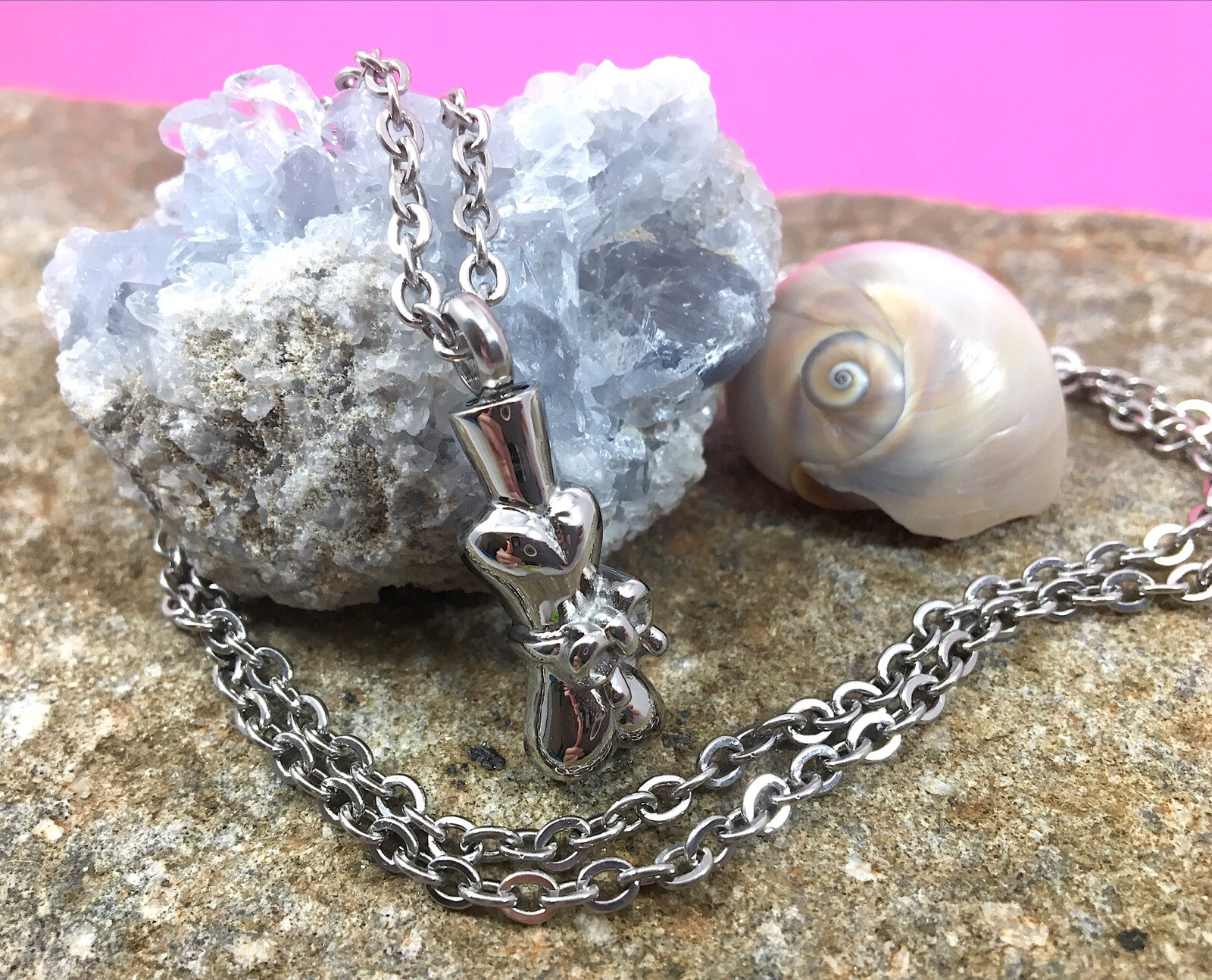 Keyring Urn .5″ Key Chain Dog Cremation Pendant Holds Ashes Pet Bone Ribbon Bow